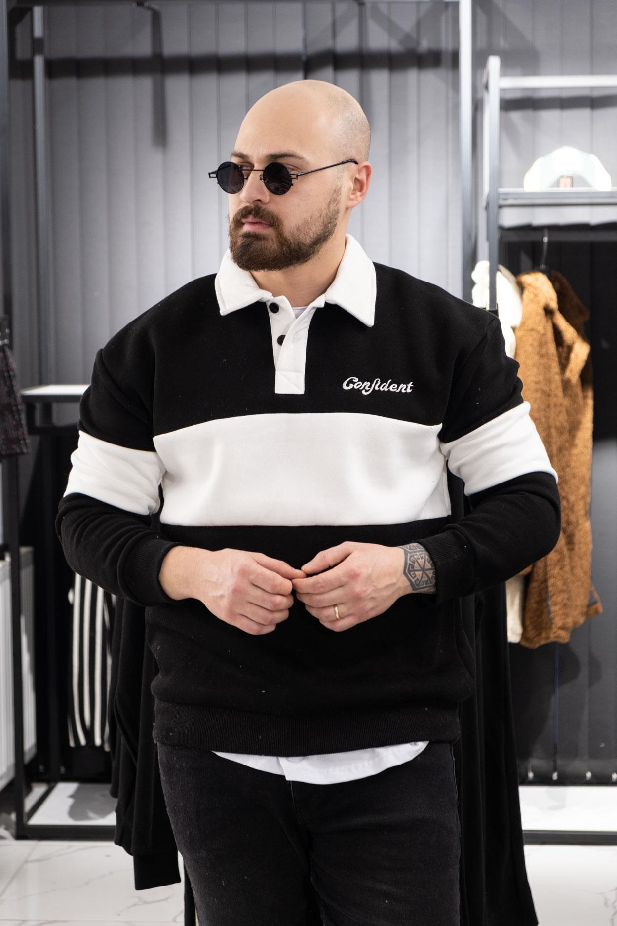 Polo Yaka Şardonlu Sweatshirt (K-SWTS13)