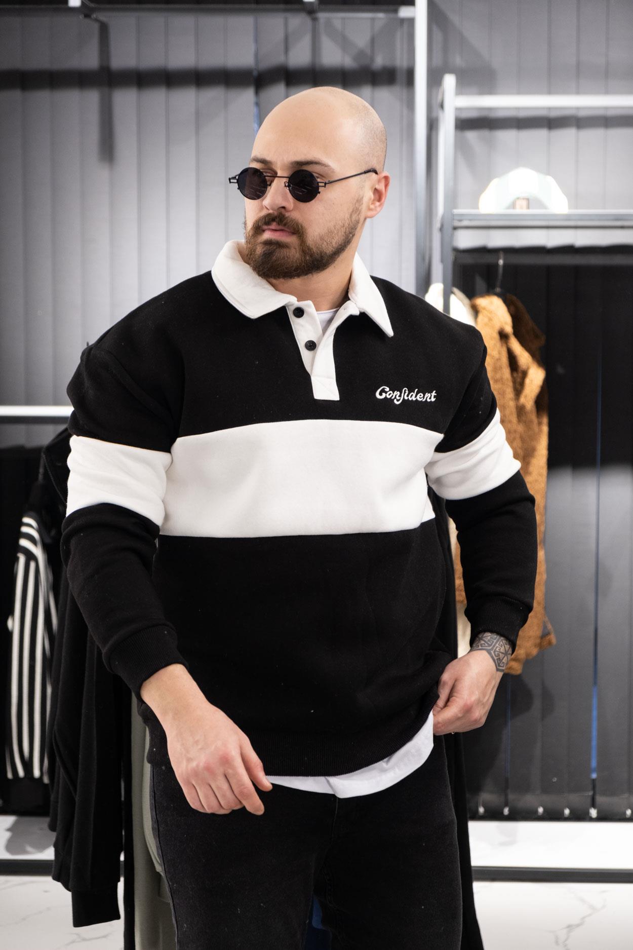 Polo Yaka Şardonlu Sweatshirt (K-SWTS13)