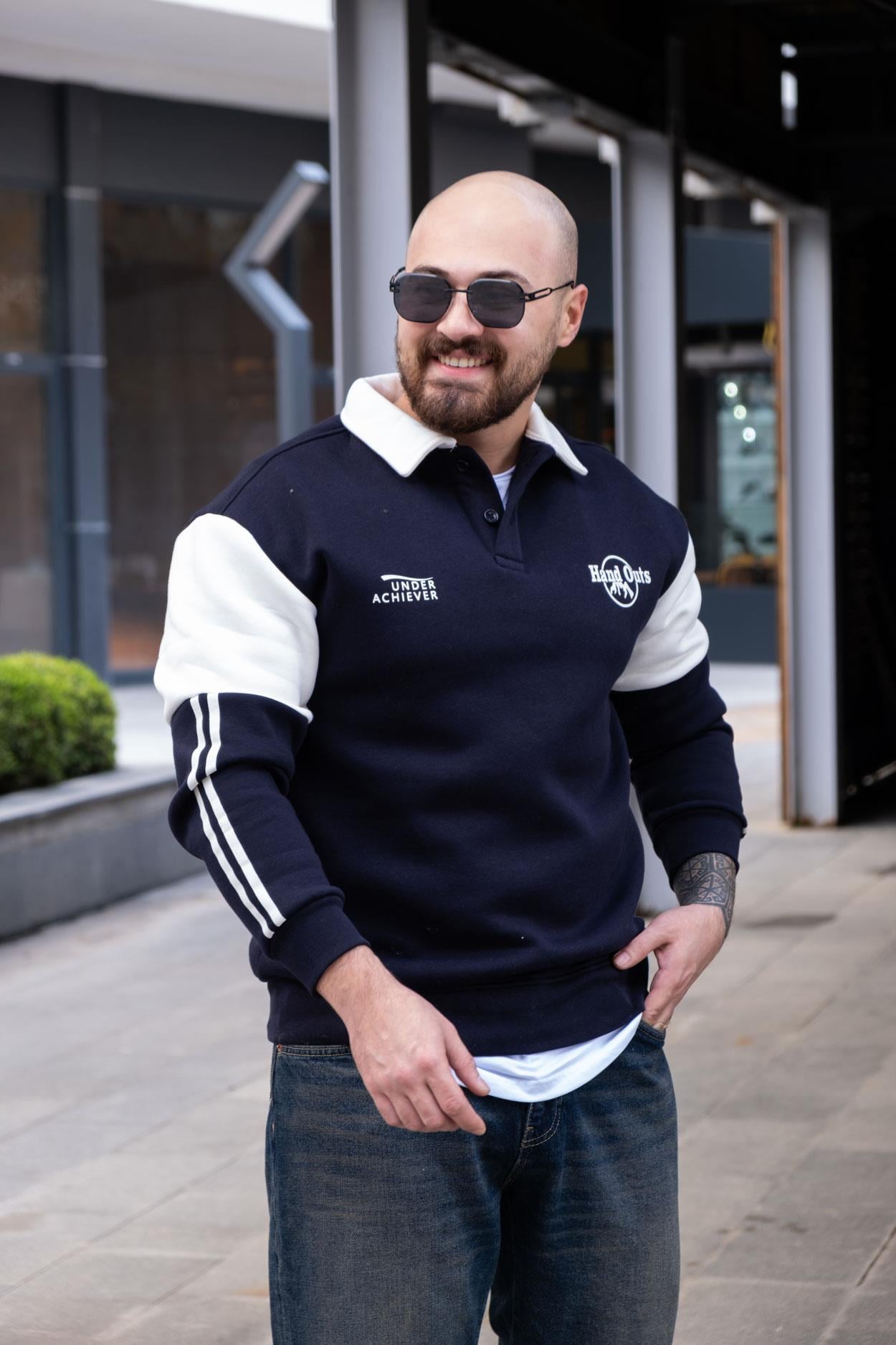 Polo Yaka Şardonlu Sweatshirt (SVTL33)