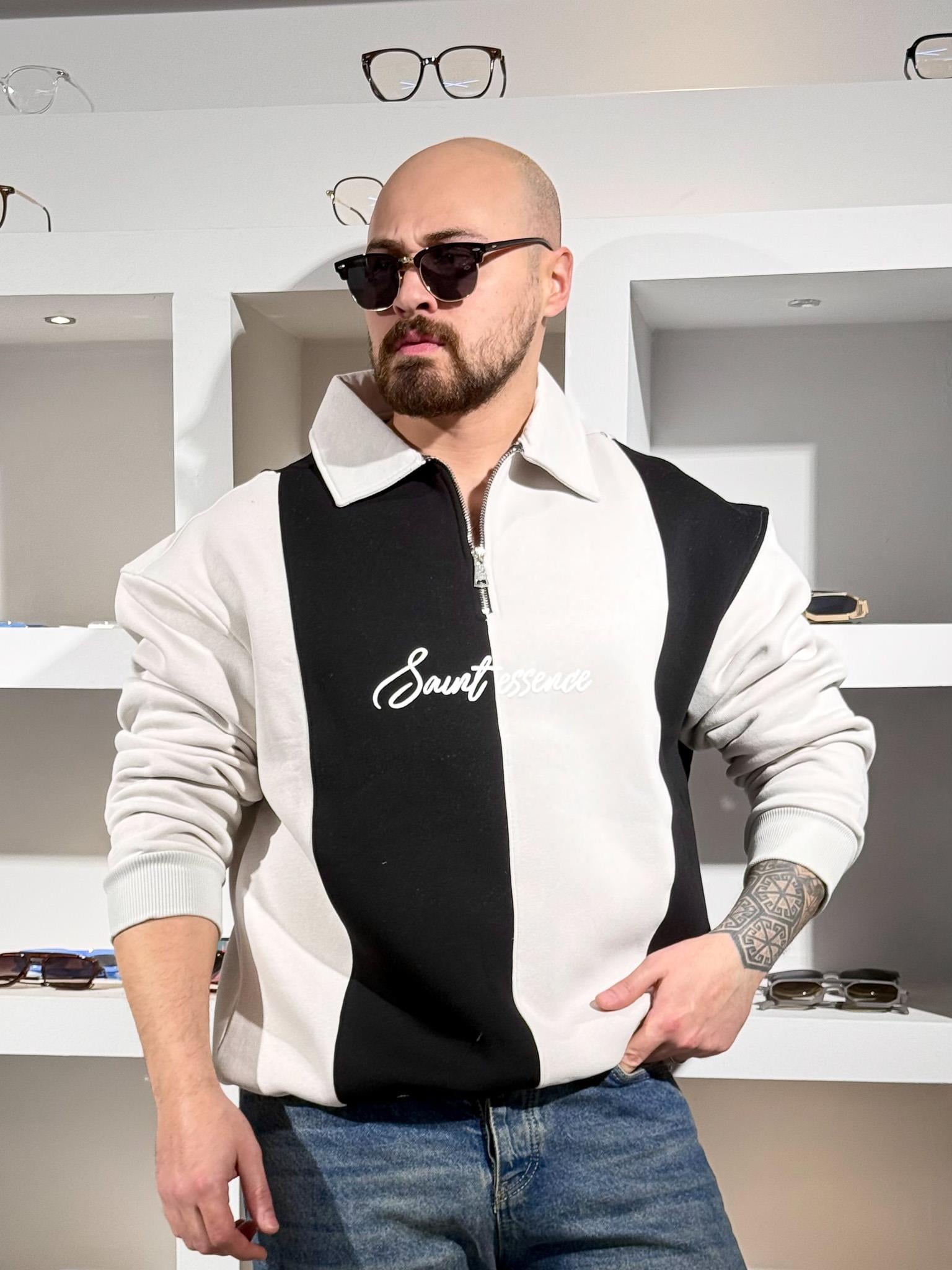 Polo Yaka Üç iplik Şardonlu Sweatshirt (SVTBE84)