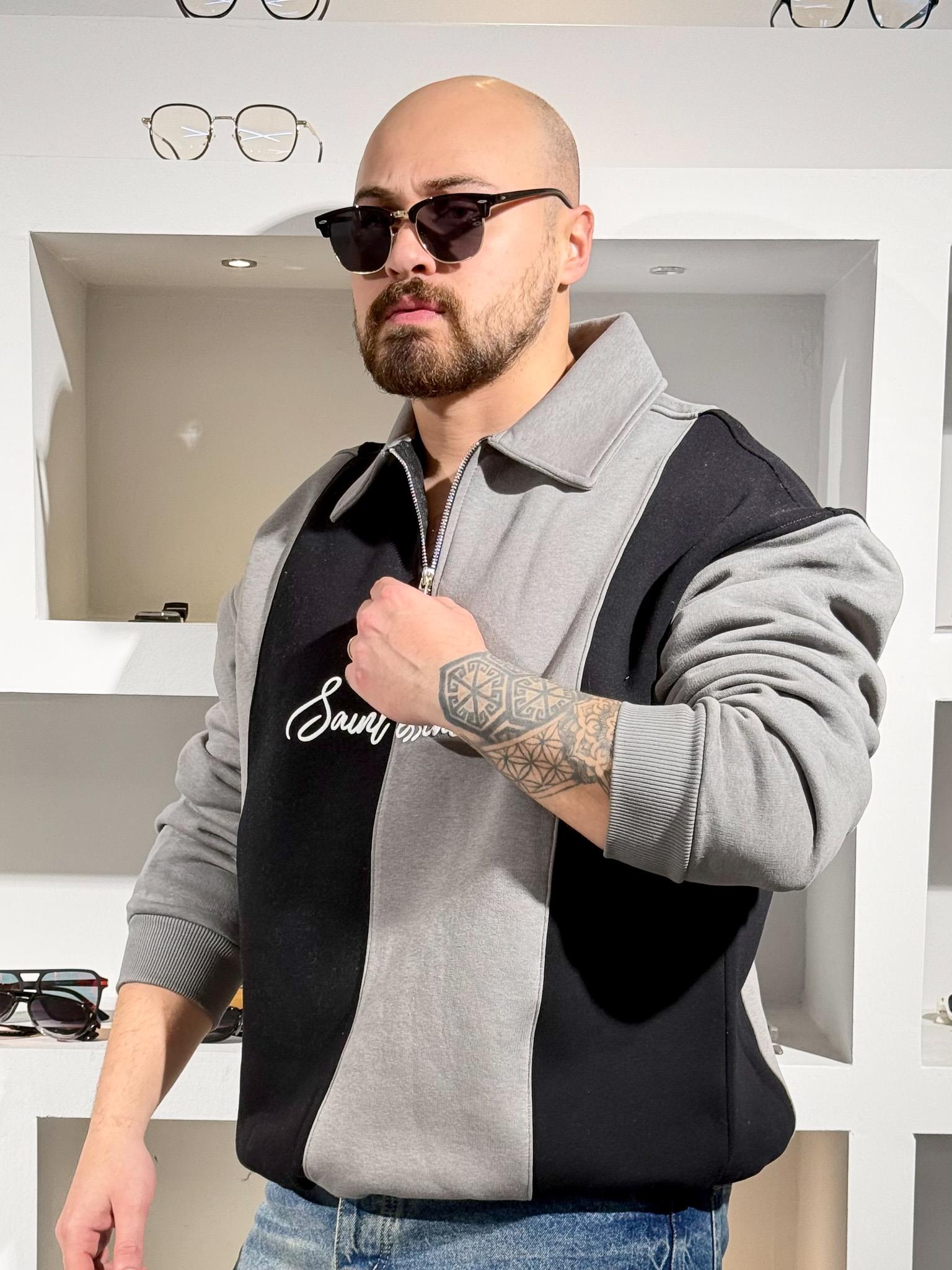 Polo Yaka Üç iplik Şardonlu Sweatshirt (SVTG84)