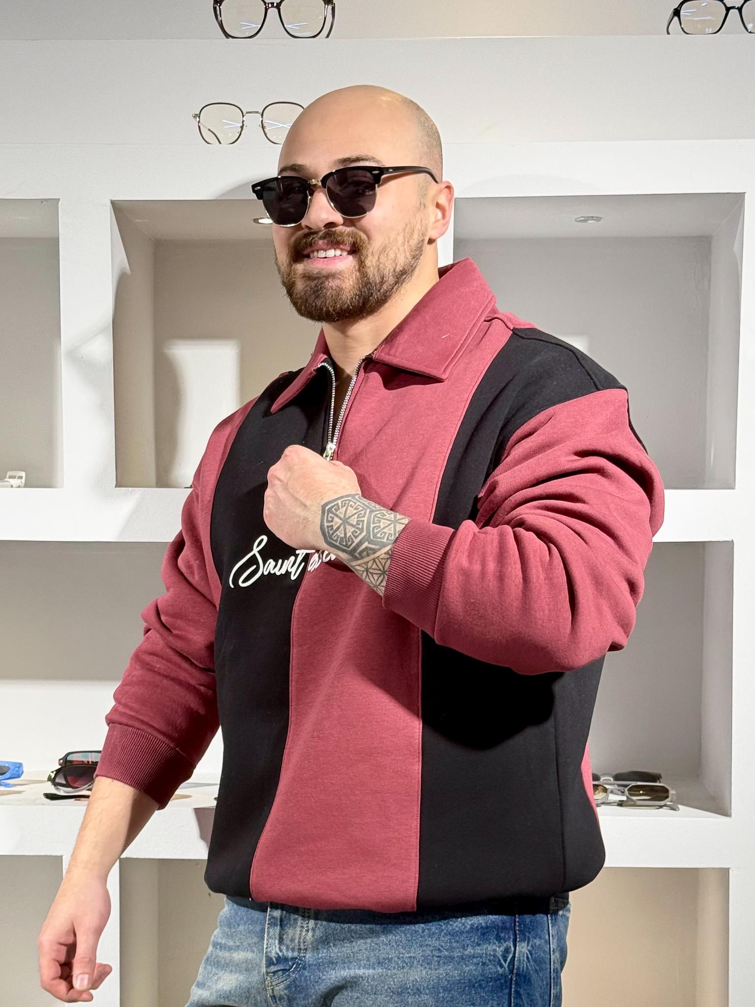 Polo Yaka Üç iplik Şardonlu Sweatshirt (SVTBO84)
