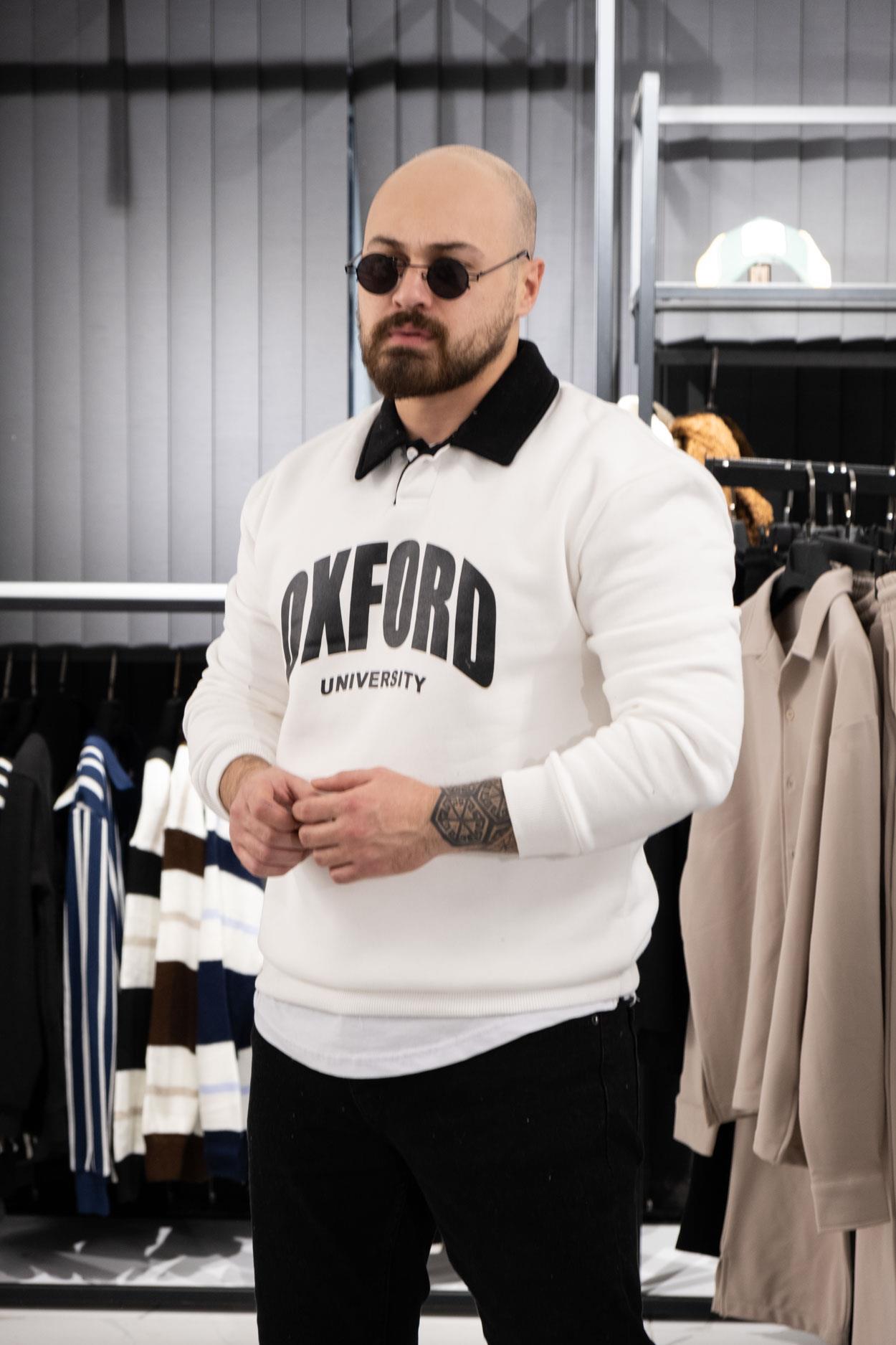Polo Yaka Üç İplik Sweatshirt (K-SWTB5)