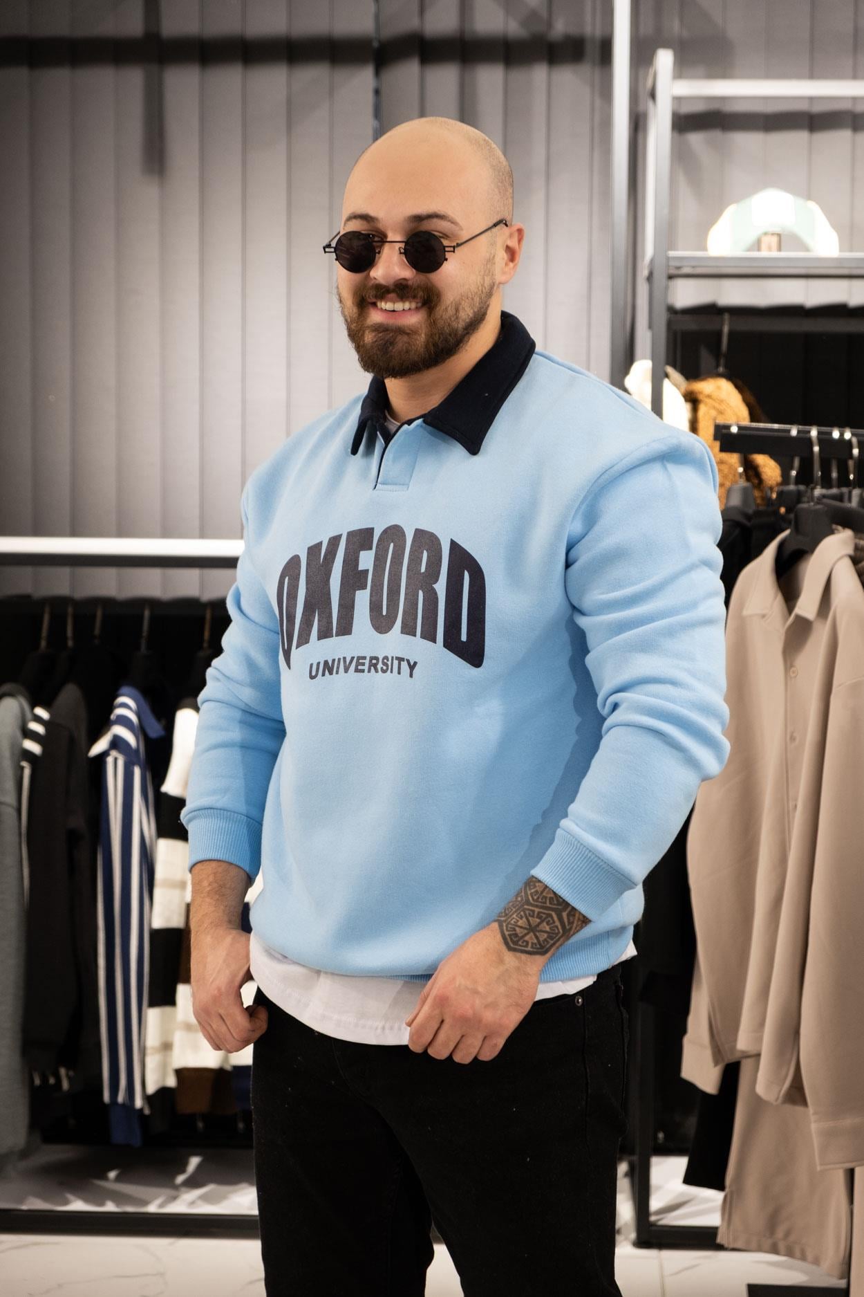 Polo Yaka Üç İplik Sweatshirt (K-SWTM5)