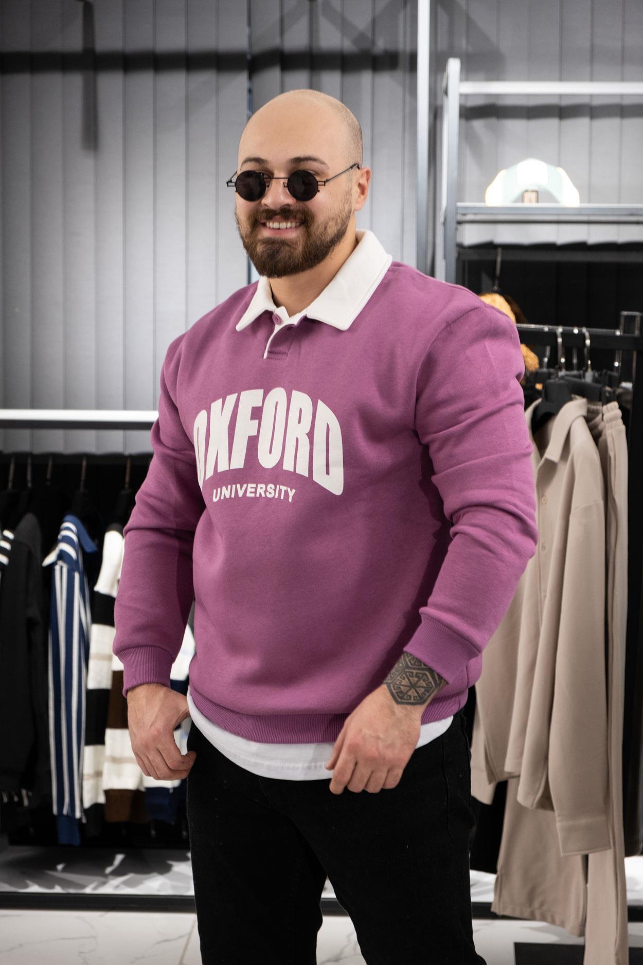 Polo Yaka Üç İplik Sweatshirt (K-SWTP5)