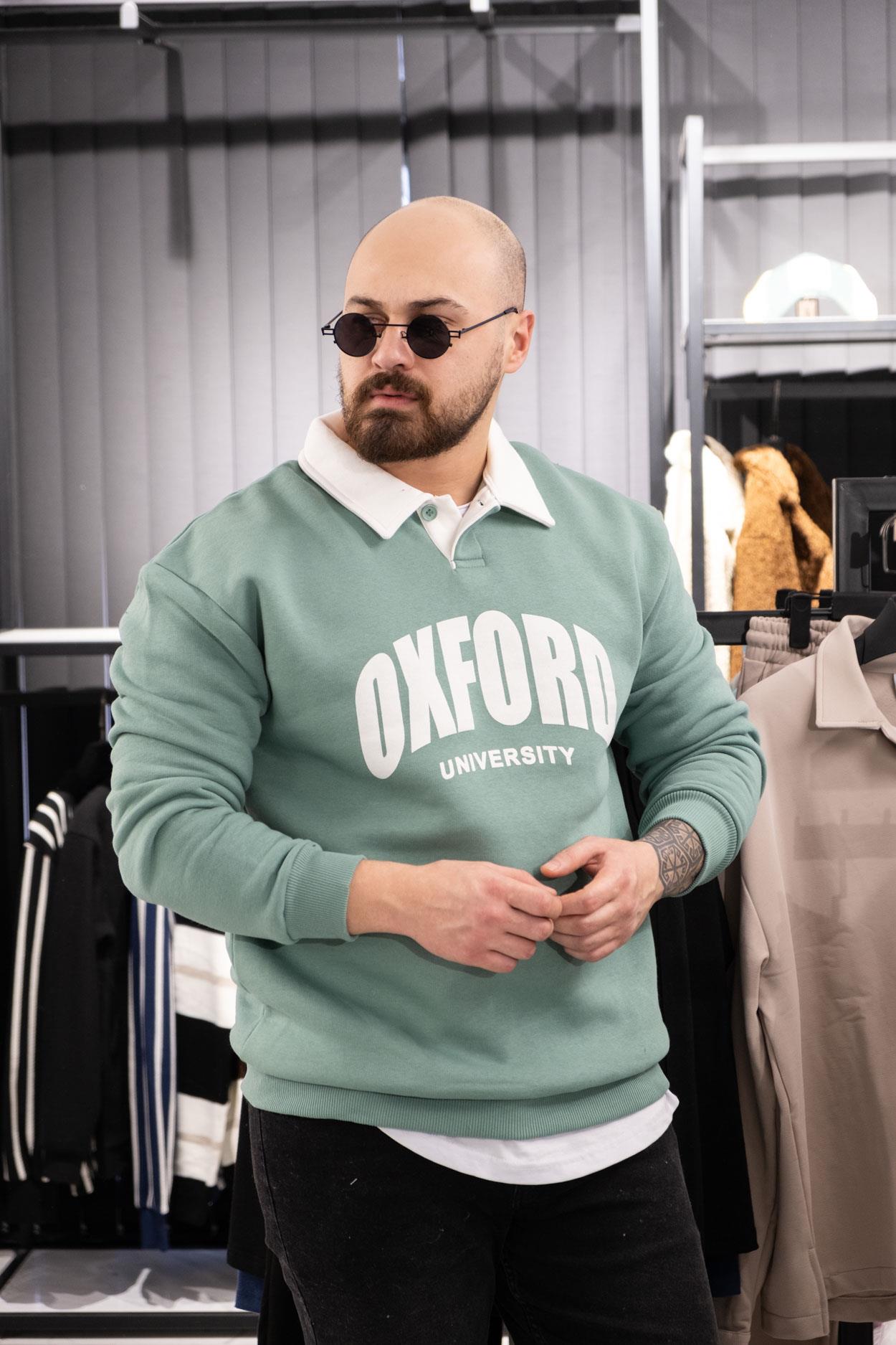 Polo Yaka Üç İplik Sweatshirt (K-SWTY5)