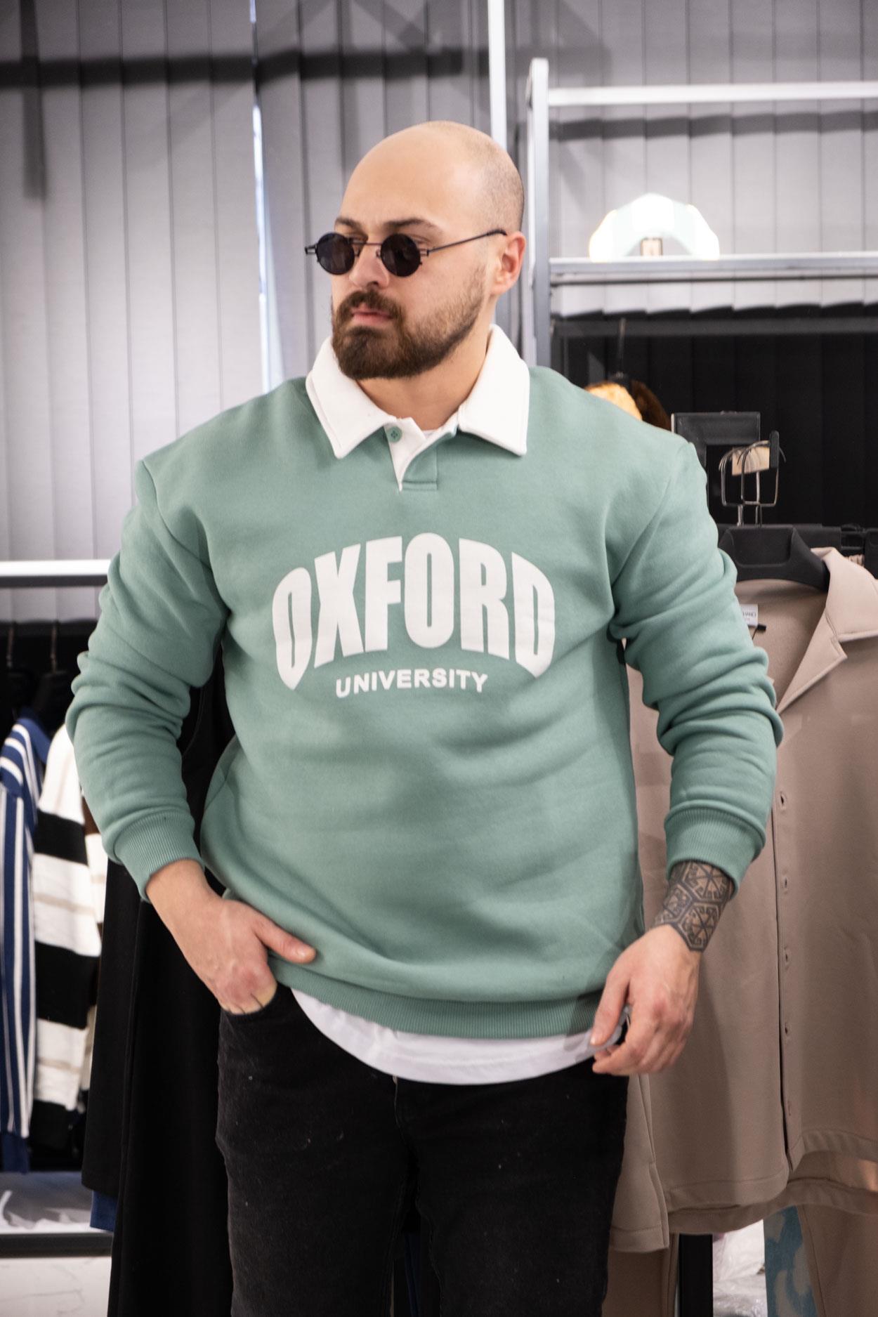 Polo Yaka Üç İplik Sweatshirt (K-SWTY5)