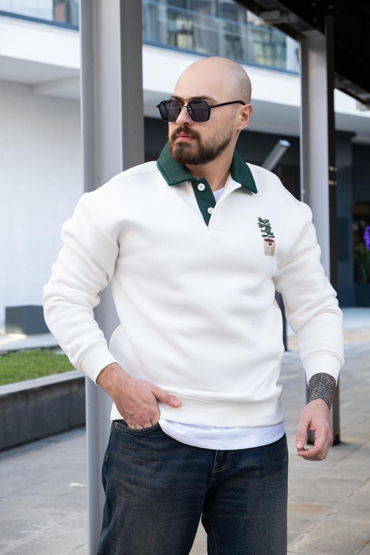 Polo Yaka Üç İplik Sweatshirt (SVTB28)