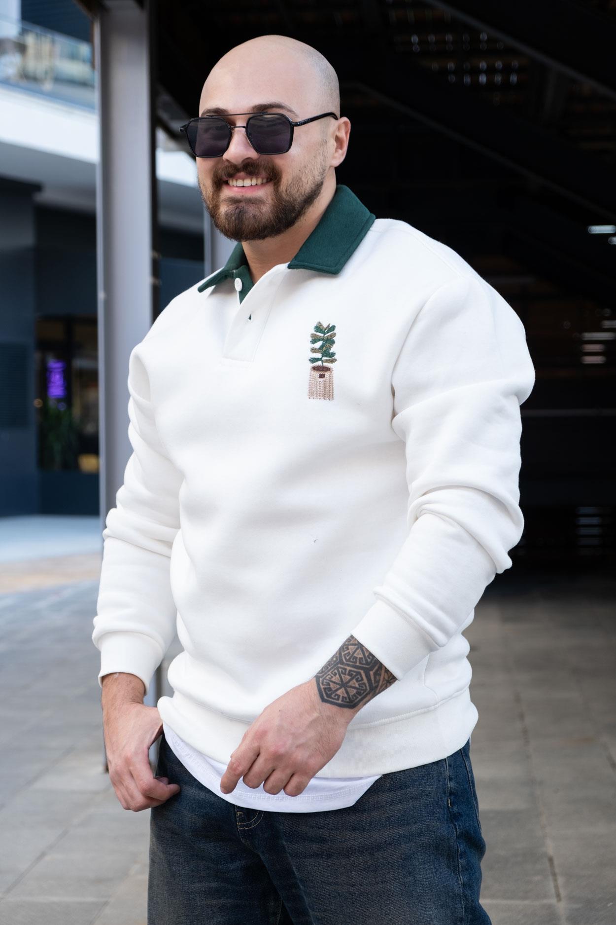 Polo Yaka Üç İplik Sweatshirt (SVTB28)