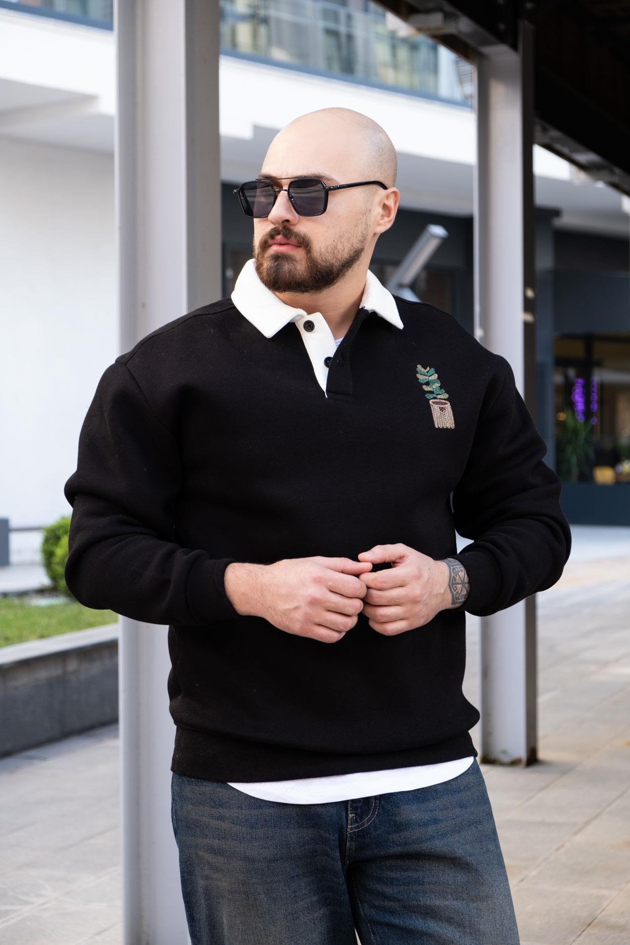 Polo Yaka Üç İplik Sweatshirt (SVTS28)