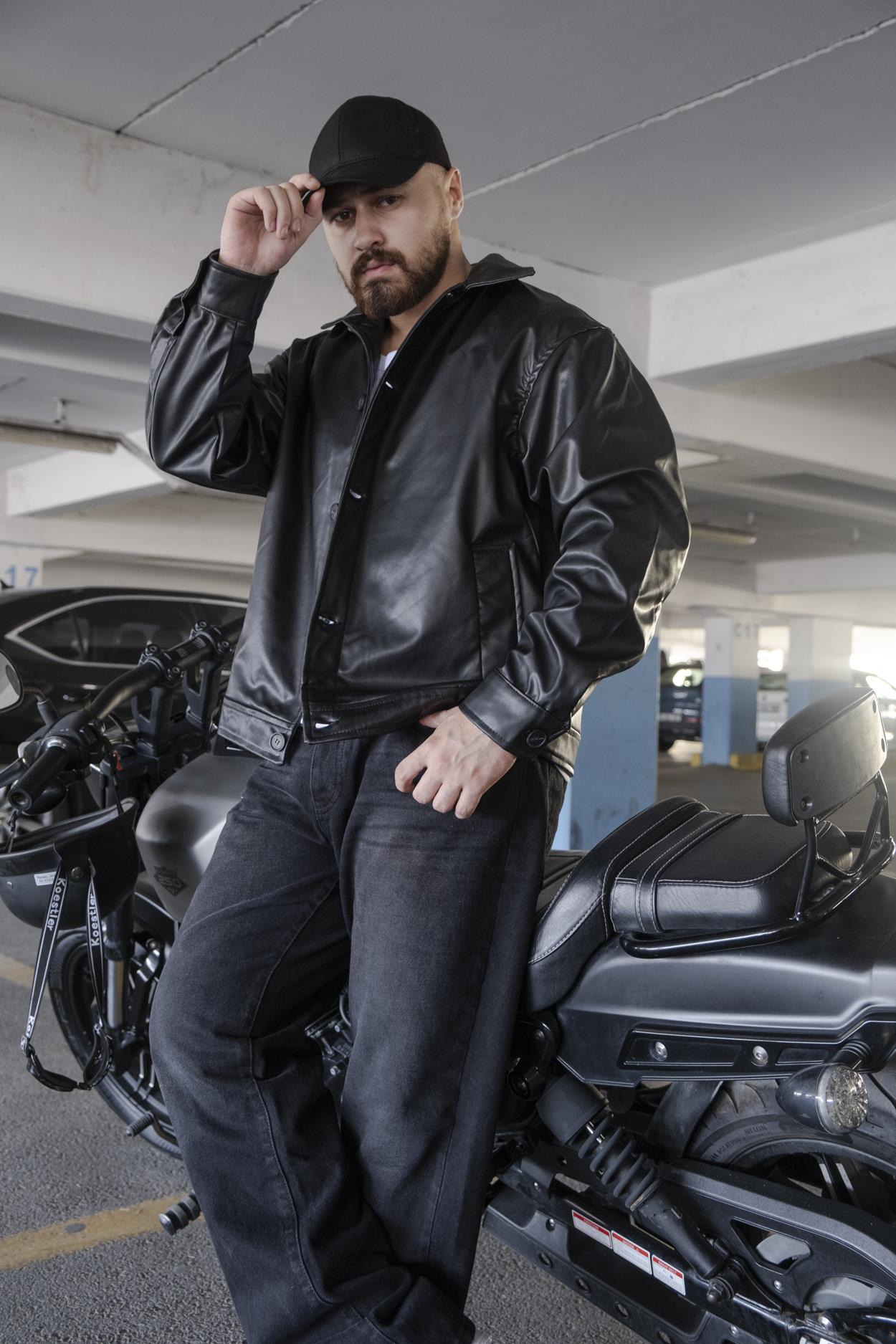 Rahat Kalıp Deri Ceket (MEVS03)