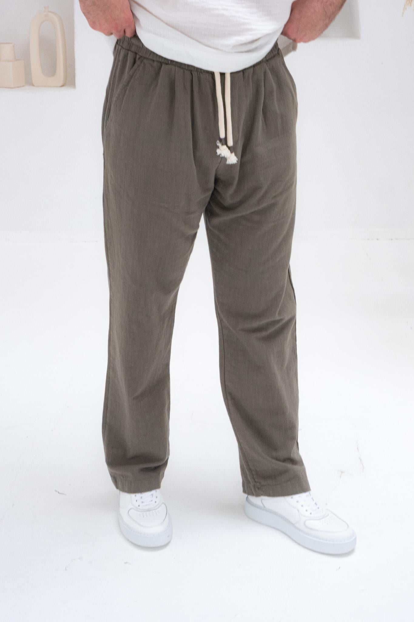 Rahat Kalıp Keten Baggy Pantolon (JGY29)