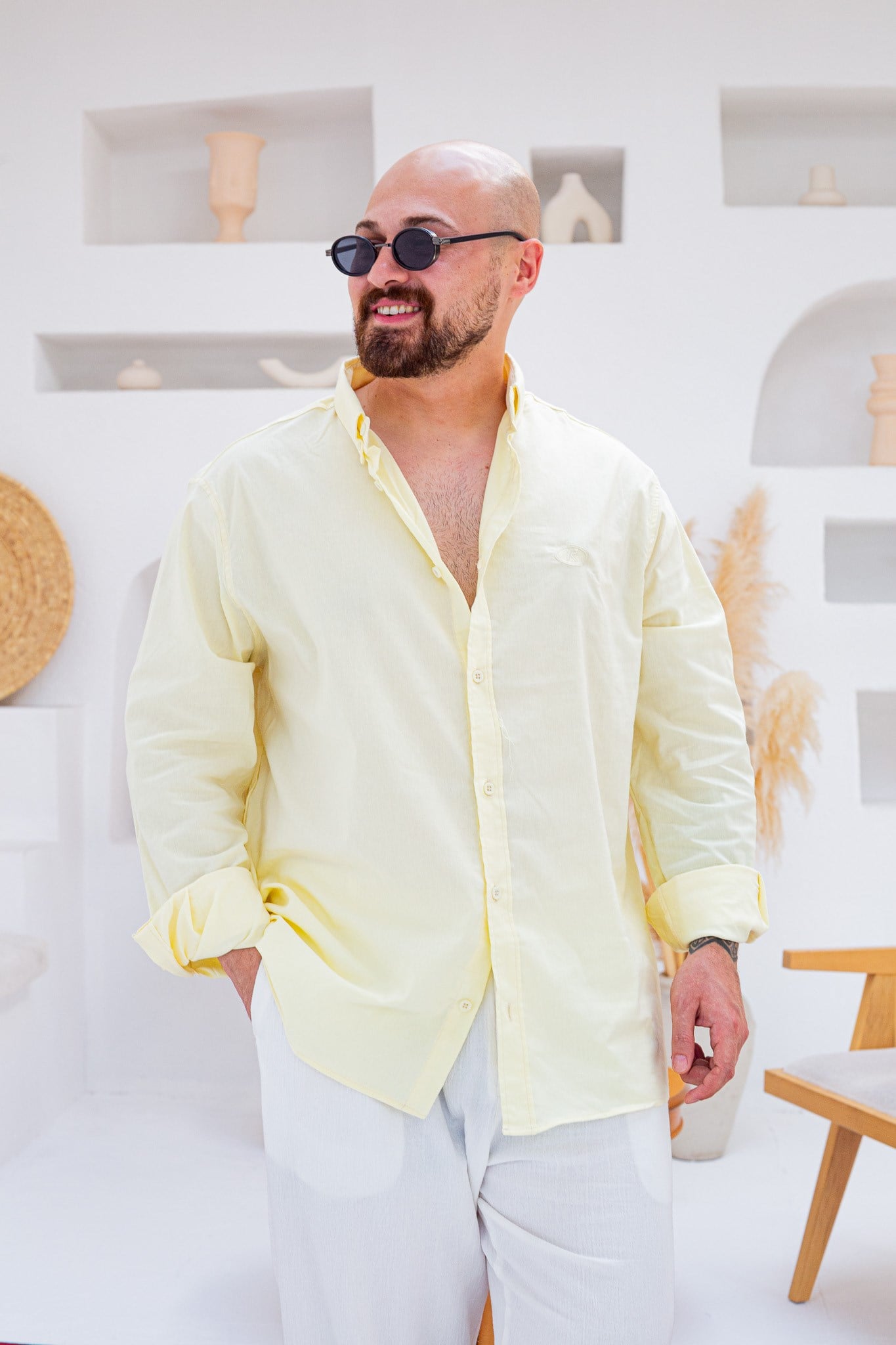 Rahat Kalıp Pamuk Modern Gömlek(GMSA135)