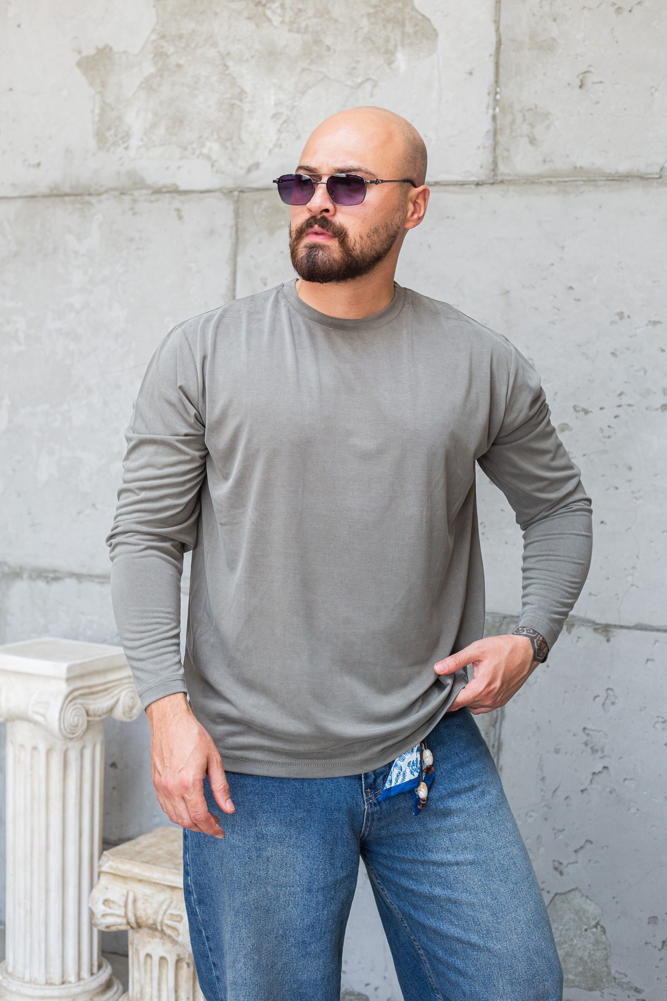 Rahat Kesim Dökümlü Tensel Erkek Sweatshirt (SVTY98)