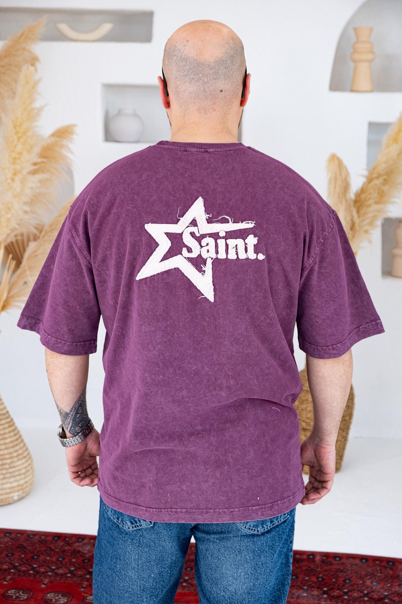 Saint Vintage Yıkamalı Oversize T-Shirt (TSBO73)