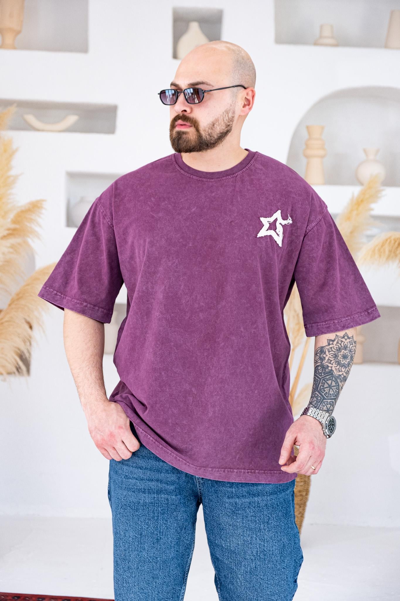 Saint Vintage Yıkamalı Oversize T-Shirt (TSBO73)
