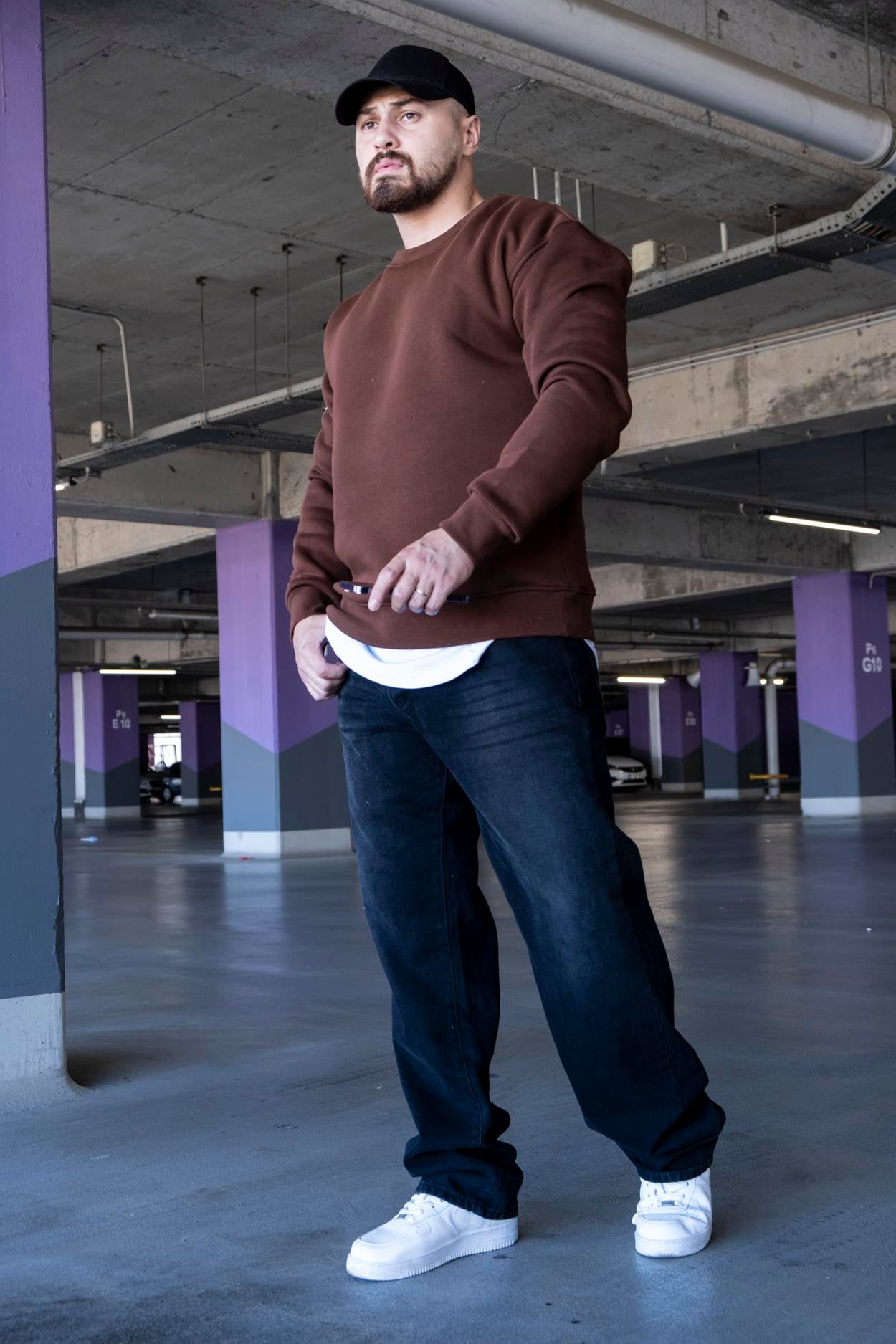 Şardonlu Üç İplik Oversize Sweatshirt (SVTKA12)