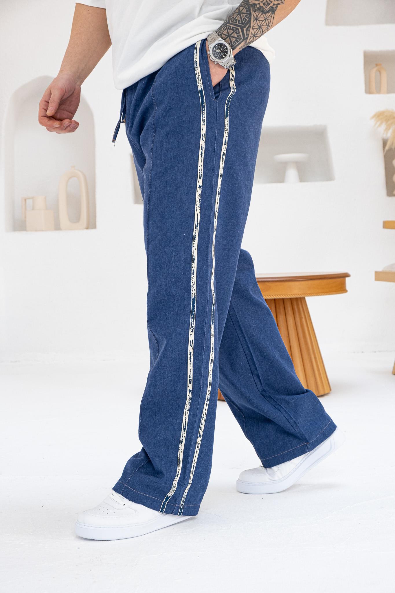 Şerit Detaylı Erkek Denim Jogger (JGM42)