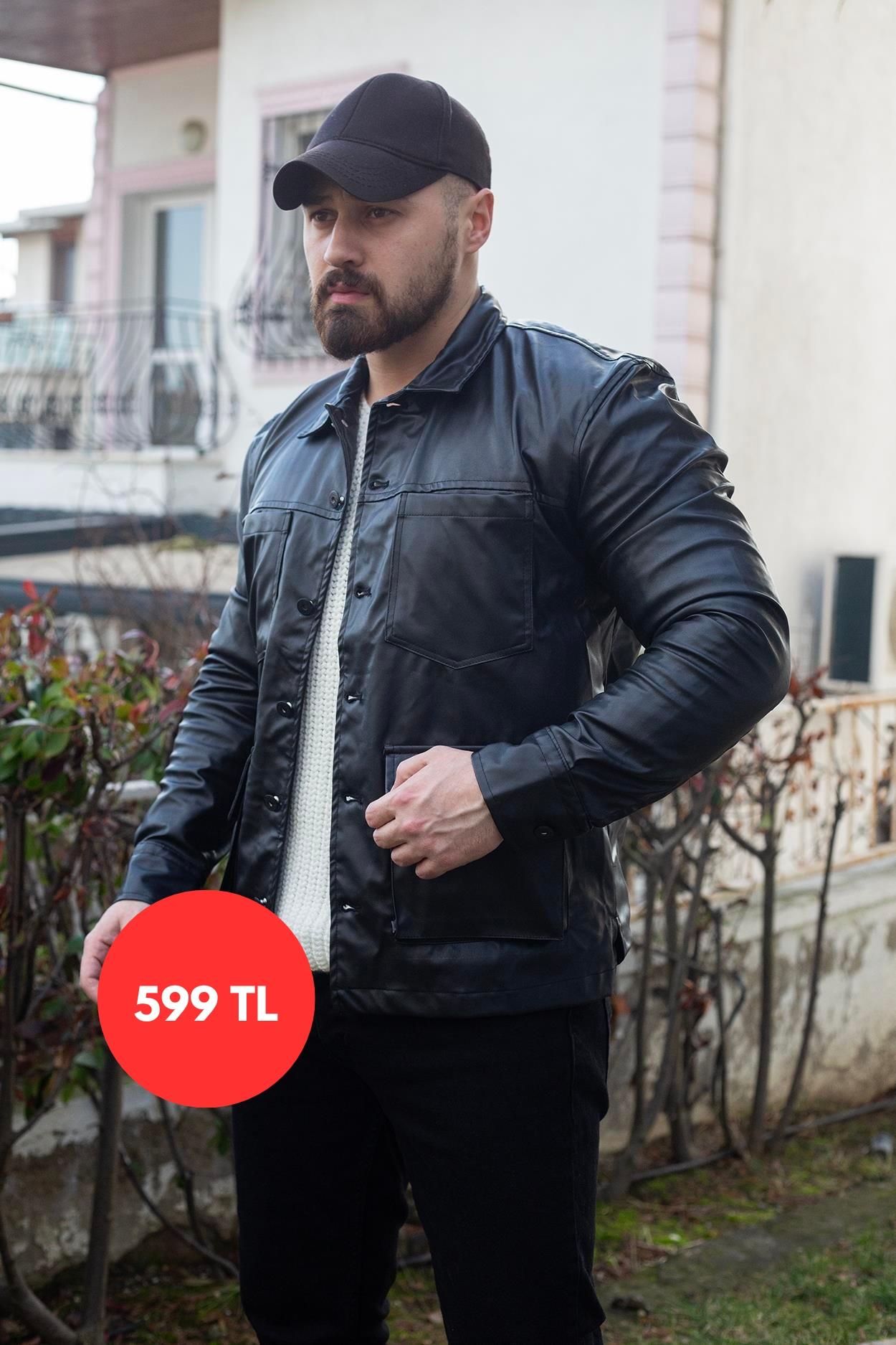 Slim Fit Deri Ceket (MEV61)