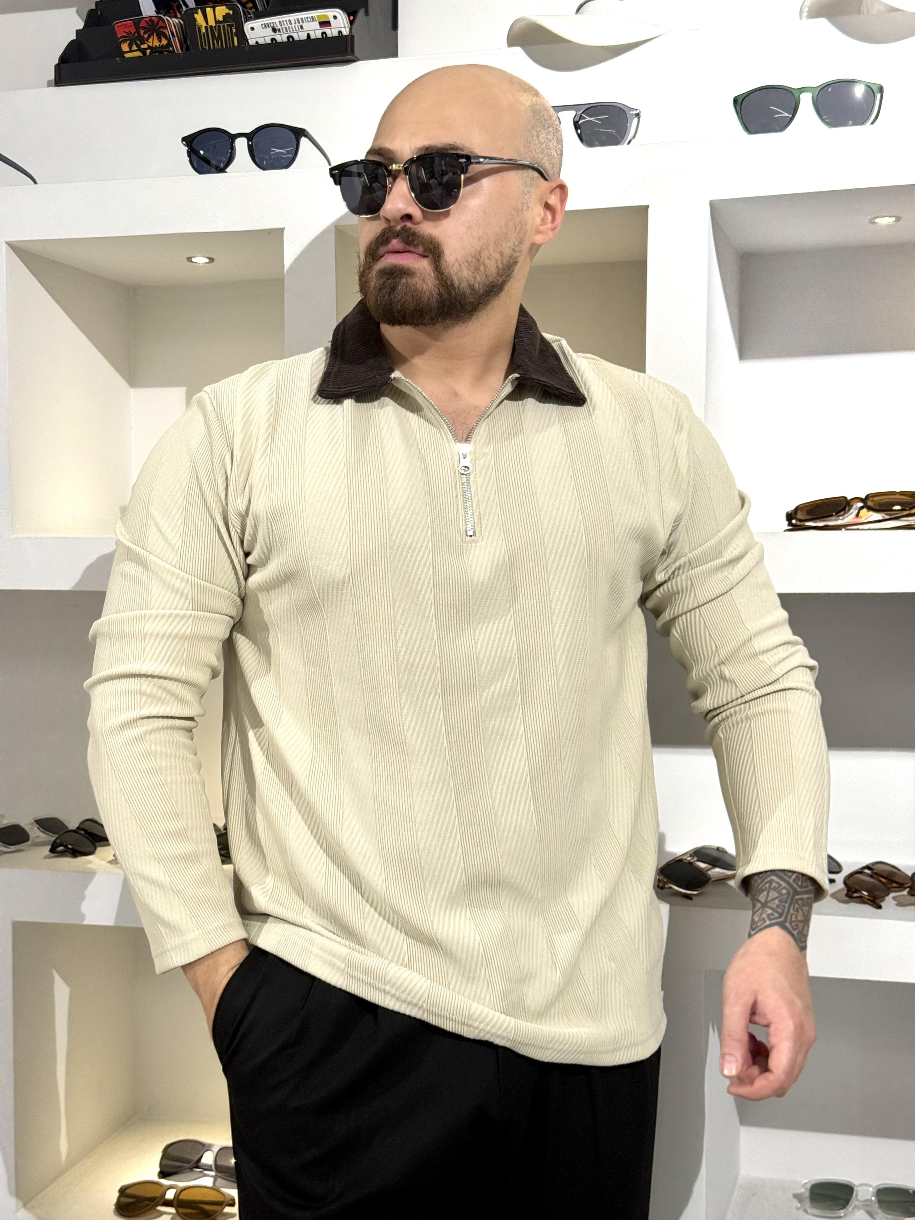 Slim Fit Fermuar Detaylı Kampanyalı Sweatshirt (SVTKR74)