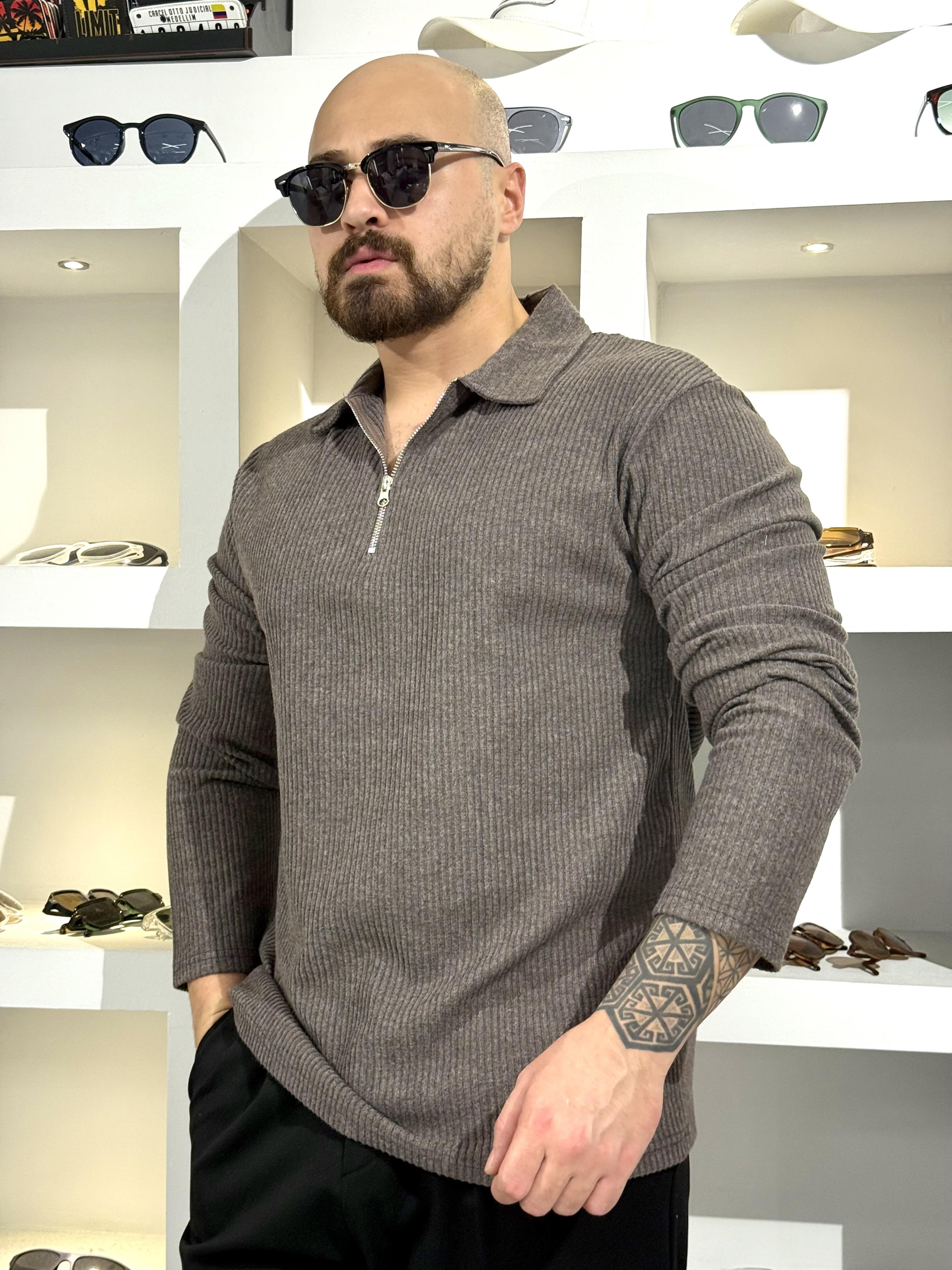 Slim Fit Fermuar Detaylı Kampanyalı Sweatshirt (SVTKA73)