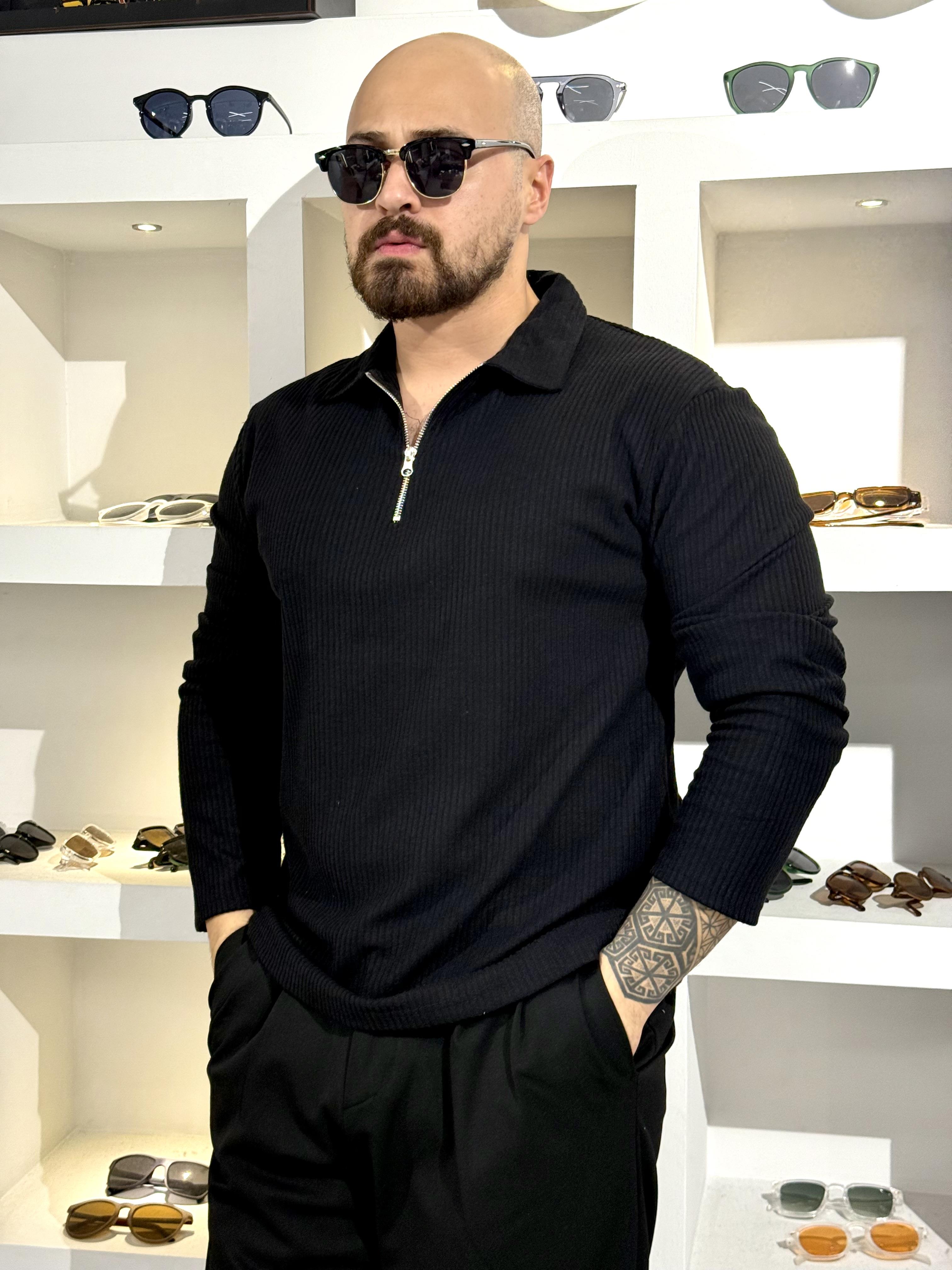 Slim Fit Fermuar Detaylı Kampanyalı Sweatshirt (SVTS73)