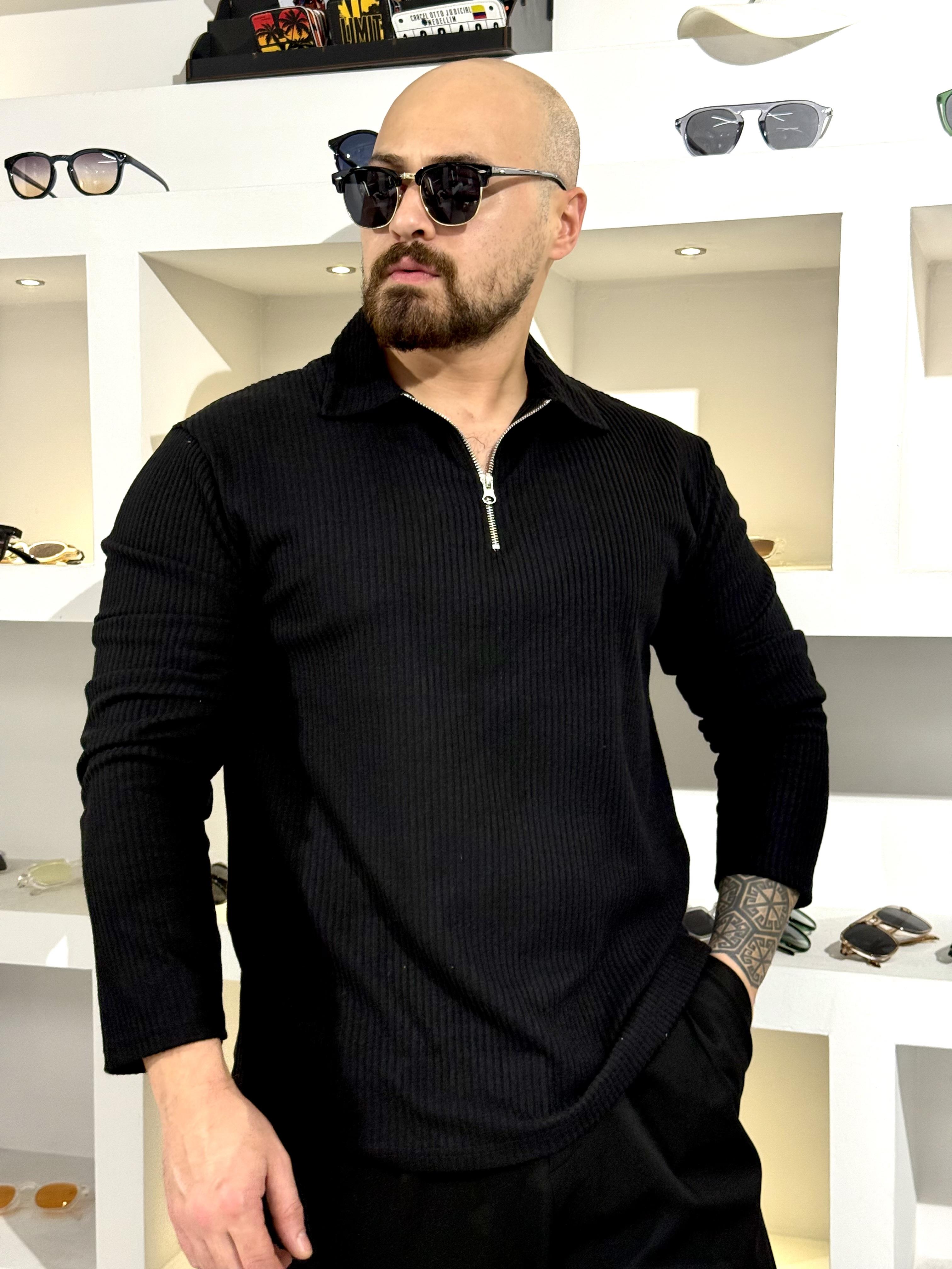 Slim Fit Fermuar Detaylı Kampanyalı Sweatshirt (SVTS73)