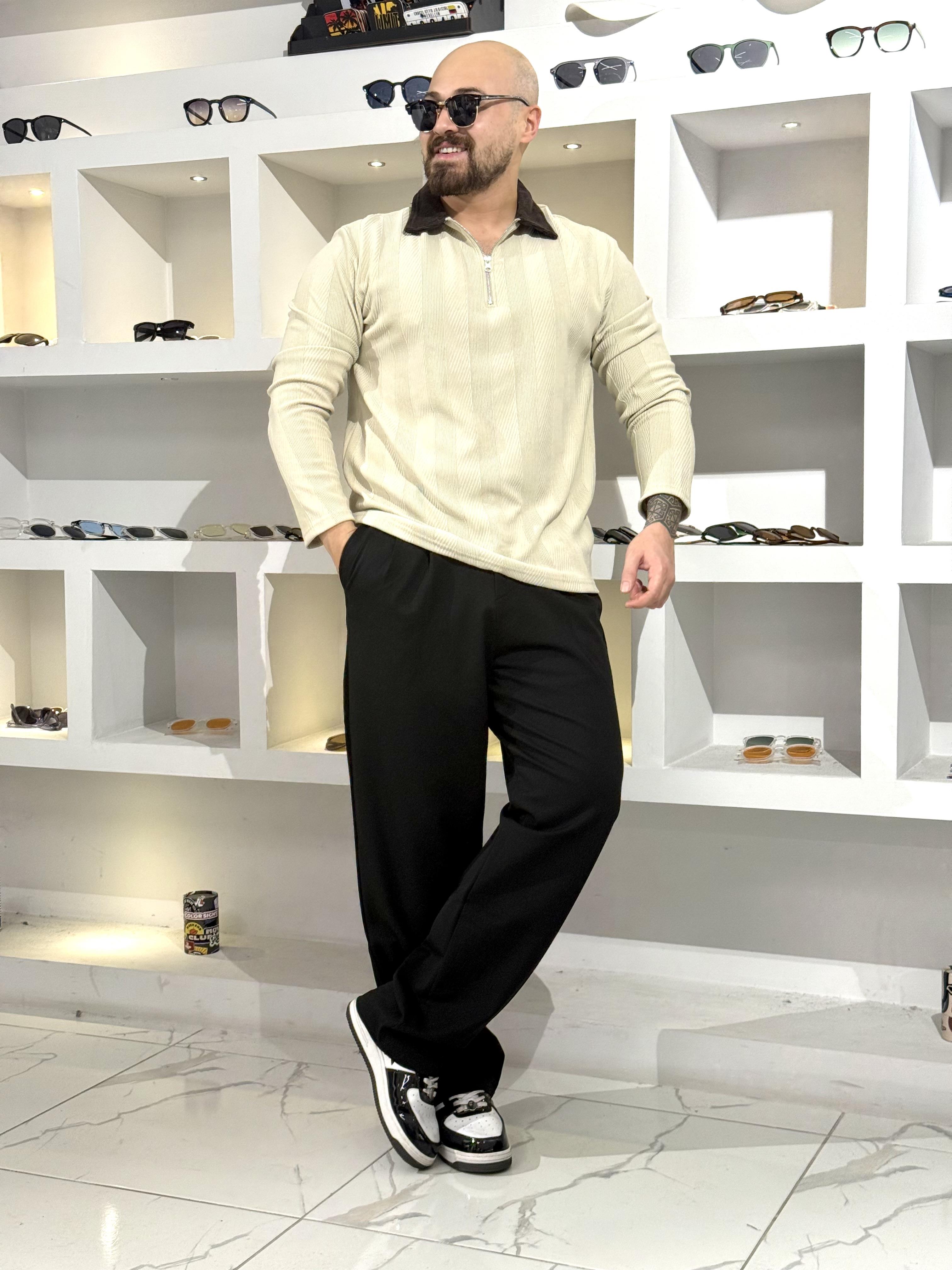 Slim Fit Fermuar Detaylı Kampanyalı Sweatshirt (SVTKR74)