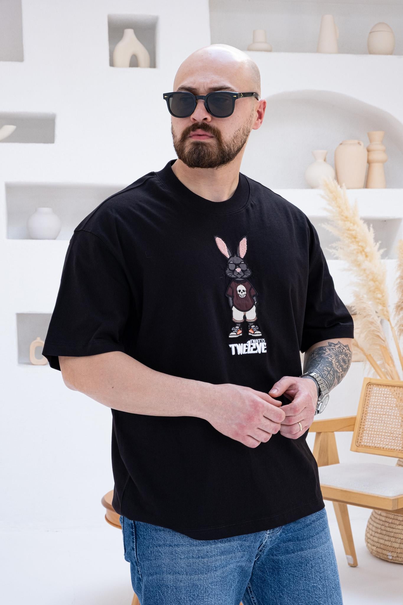 Tavşan Karakter Nakışlı Oversize T-shirt(TSS54)