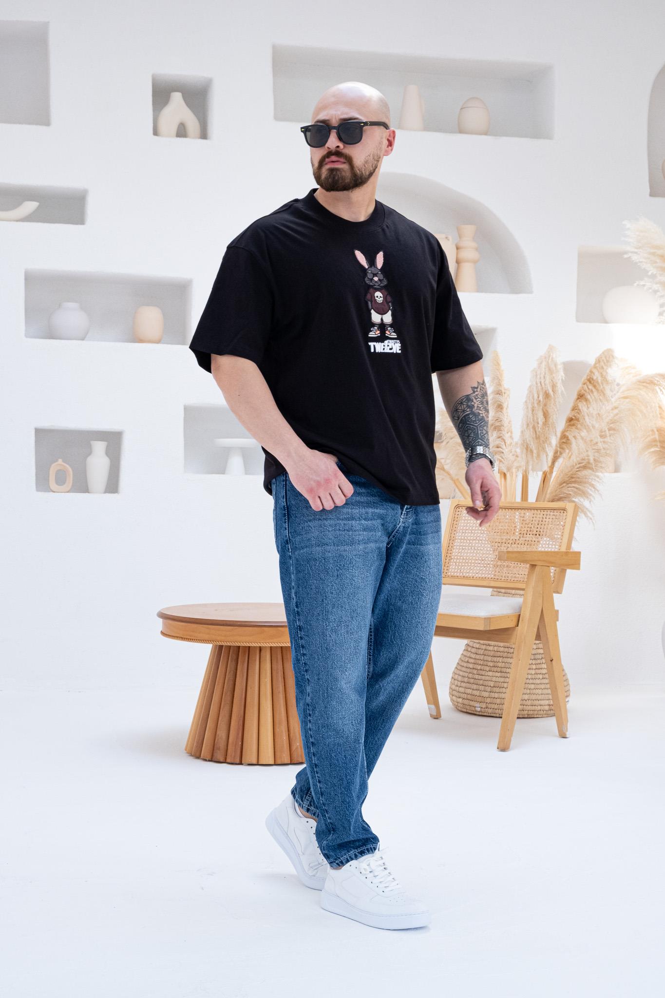 Tavşan Karakter Nakışlı Oversize T-shirt(TSS54)