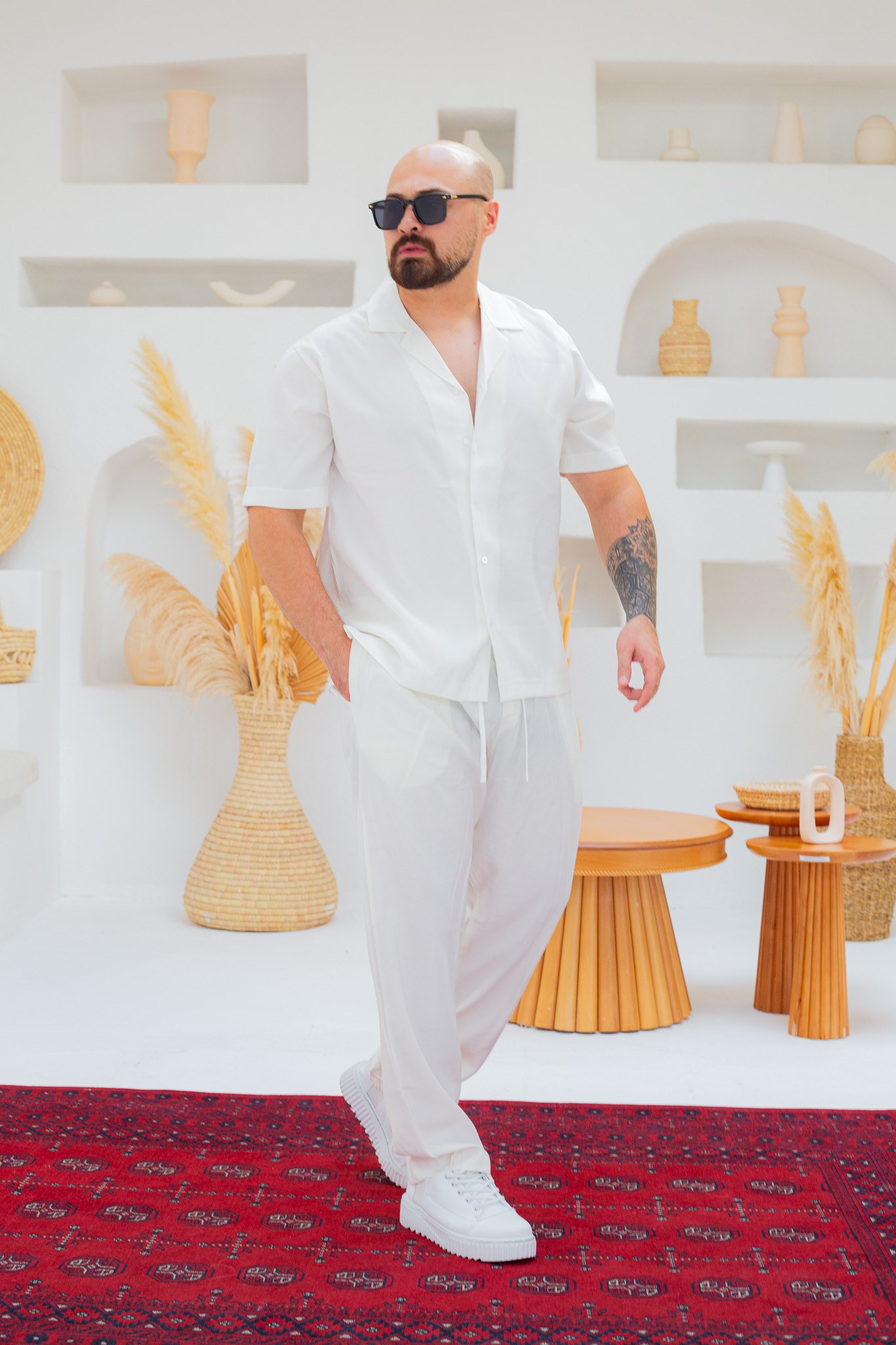 Tensel Kumaş Dökümlü Oversize Alt/Üst Takım (TKB58)
