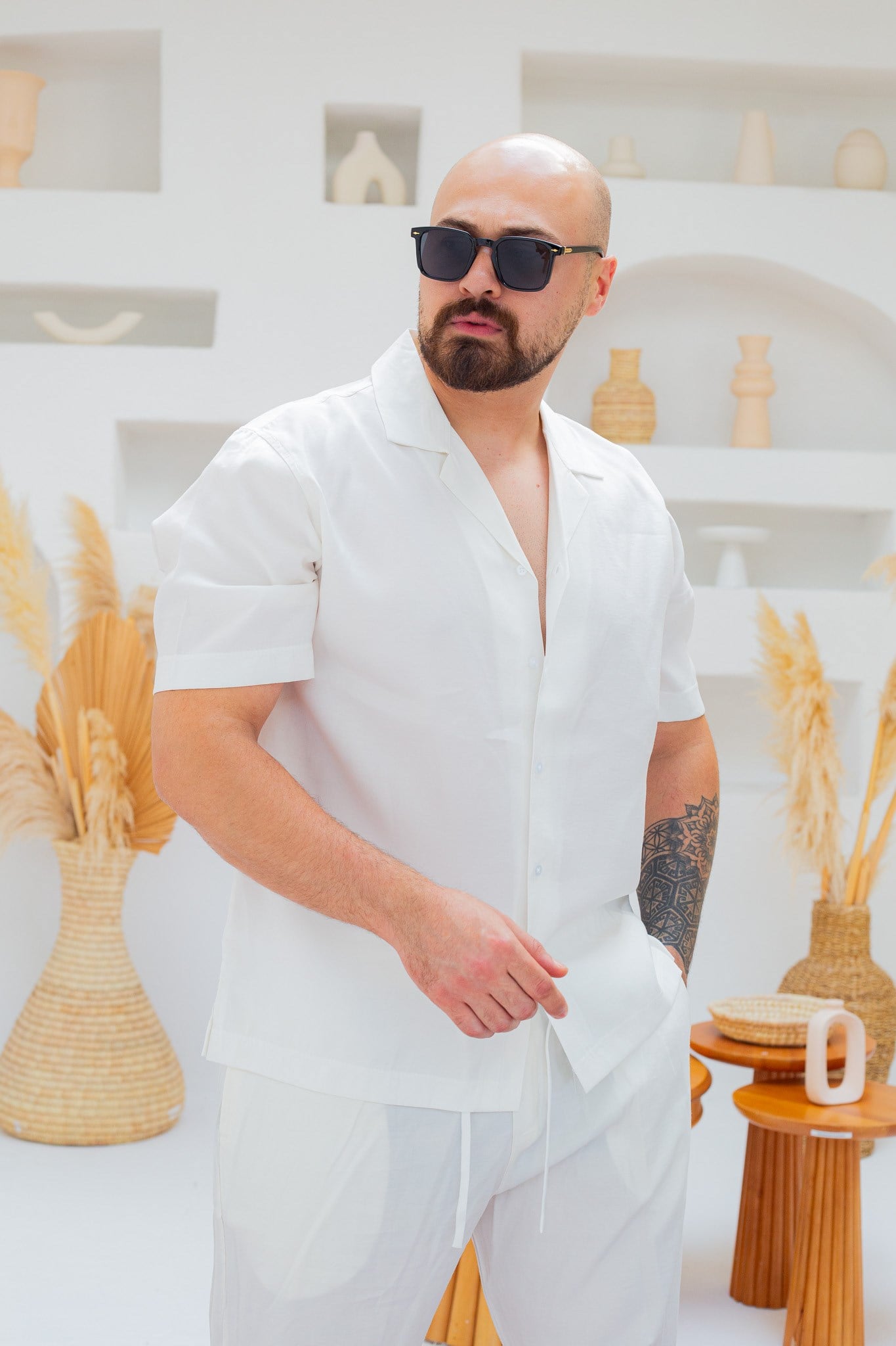 Tensel Kumaş Dökümlü Oversize Alt/Üst Takım (TKB58)