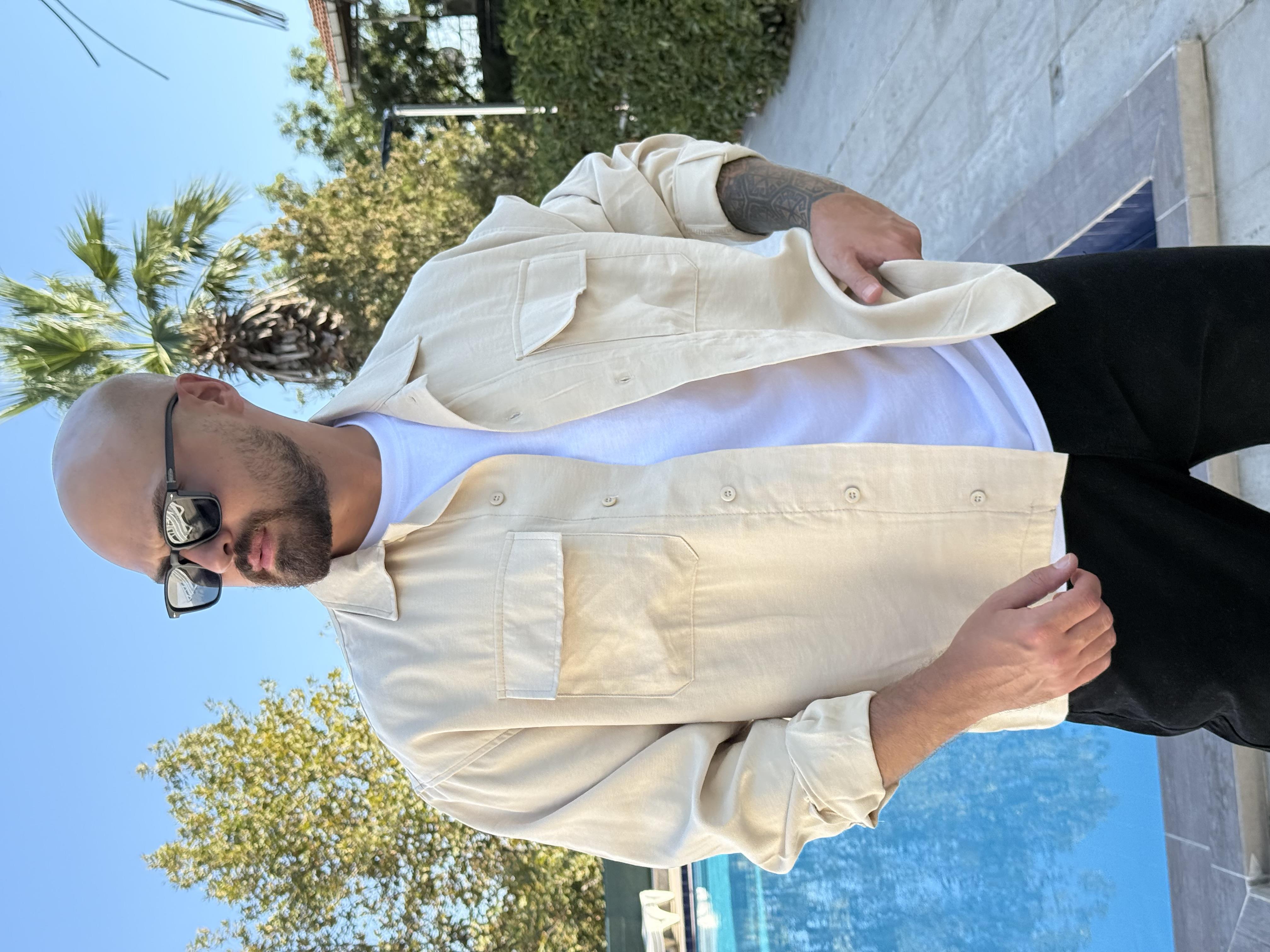 Tensel Kumaş Rahat Kalıp Gömlek (GMK43)