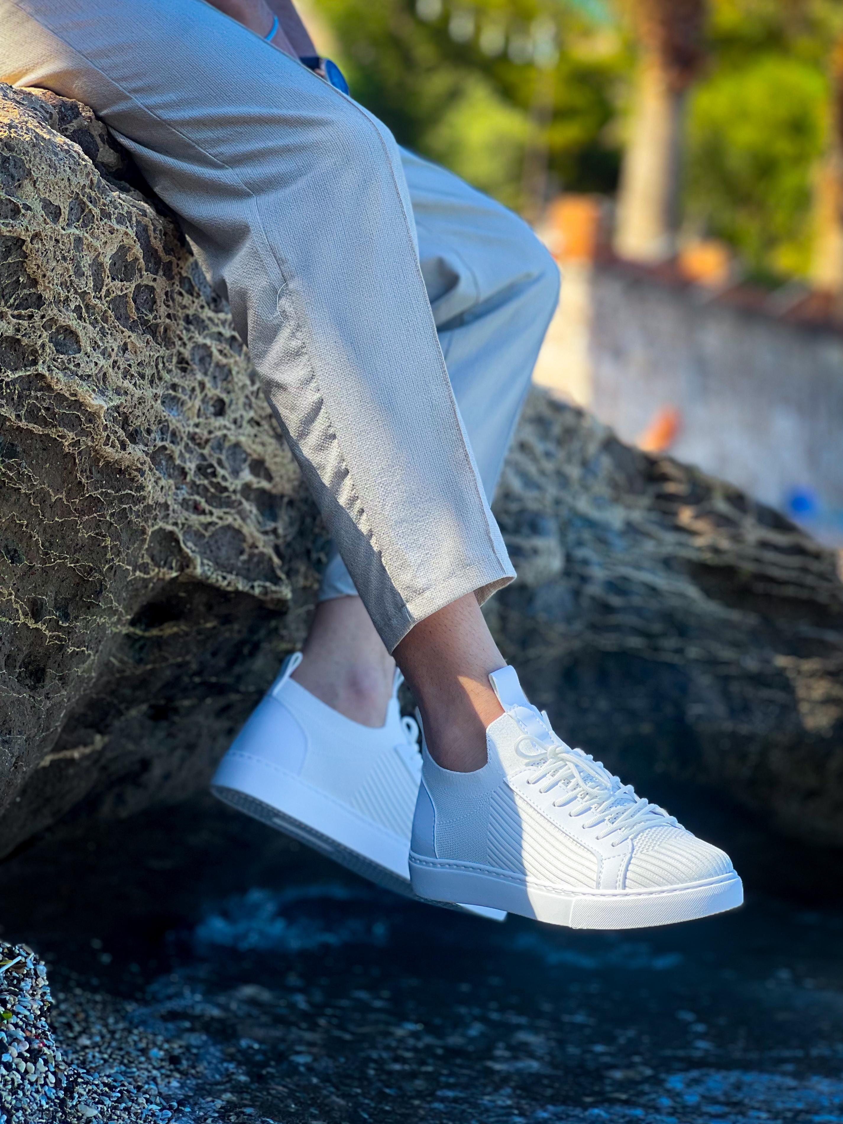 Triko Detaylı Erkek Sneaker (AYKB07)