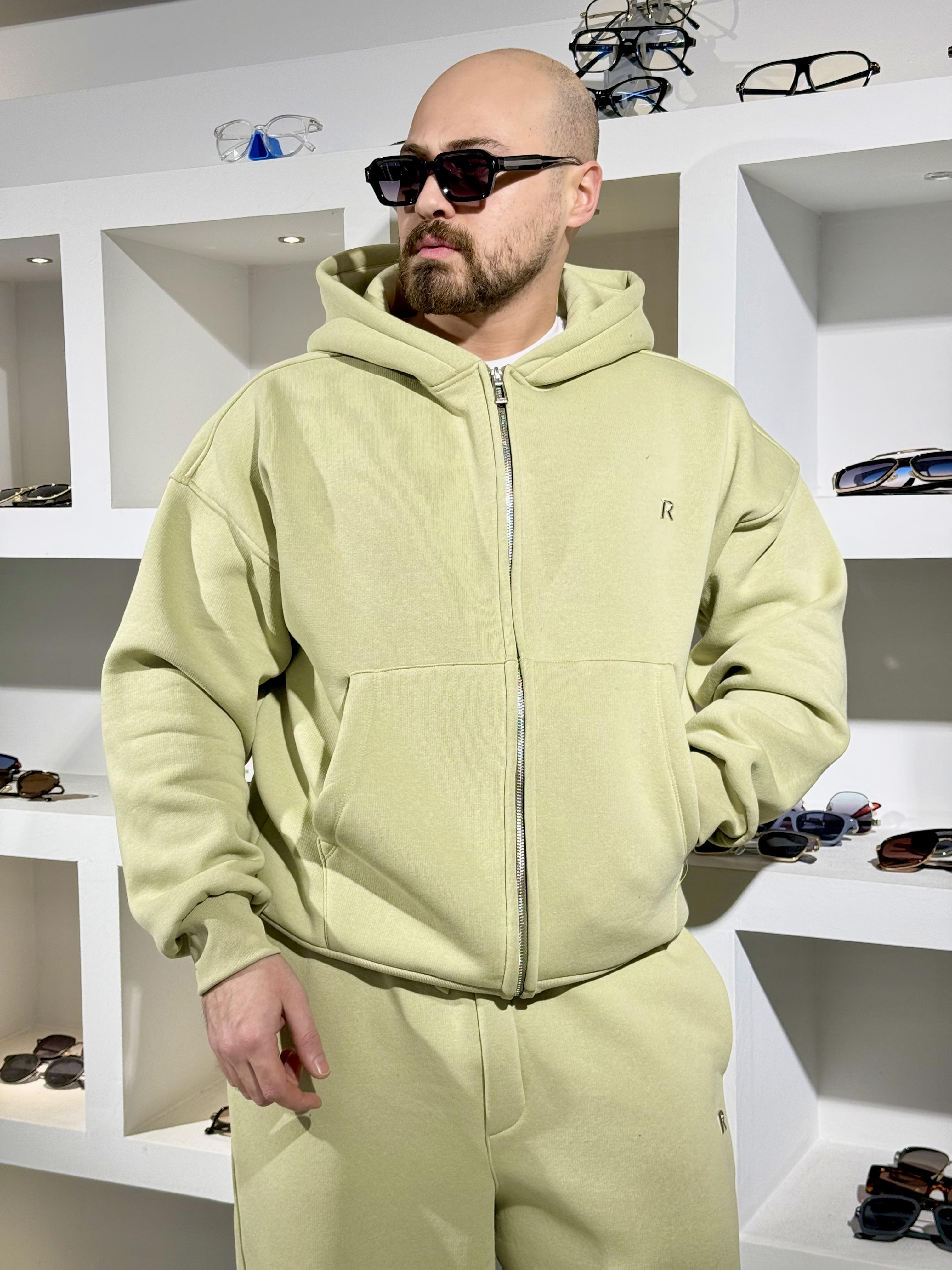 Üç İplik Oversize Kalıp Kapüşonlu Alt/Üst Takım (TKY34)