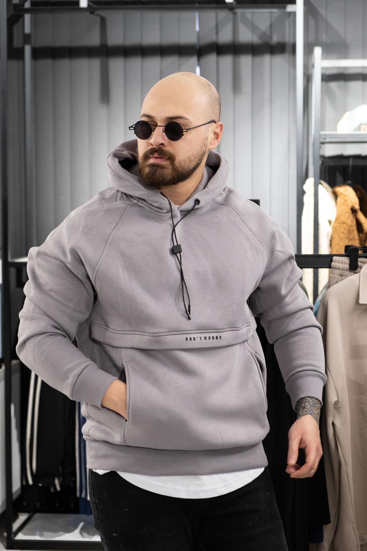 Üç İplik Şardonlu Kapüşonlu Sweatshirt (K-SWTG11)