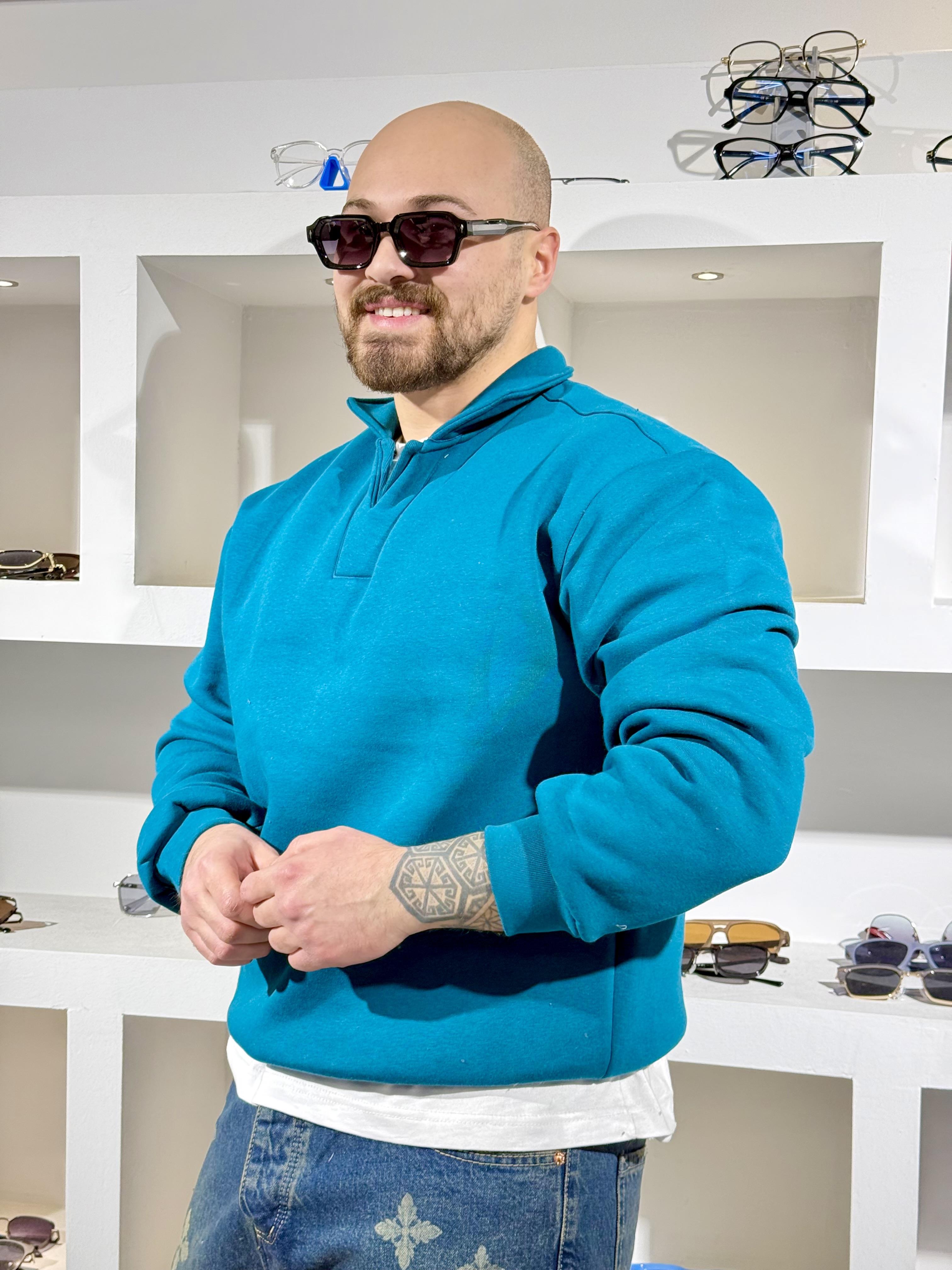 Üç İplik Şardonlu Rahat Kalıp Sweatshirt (SVTM93)