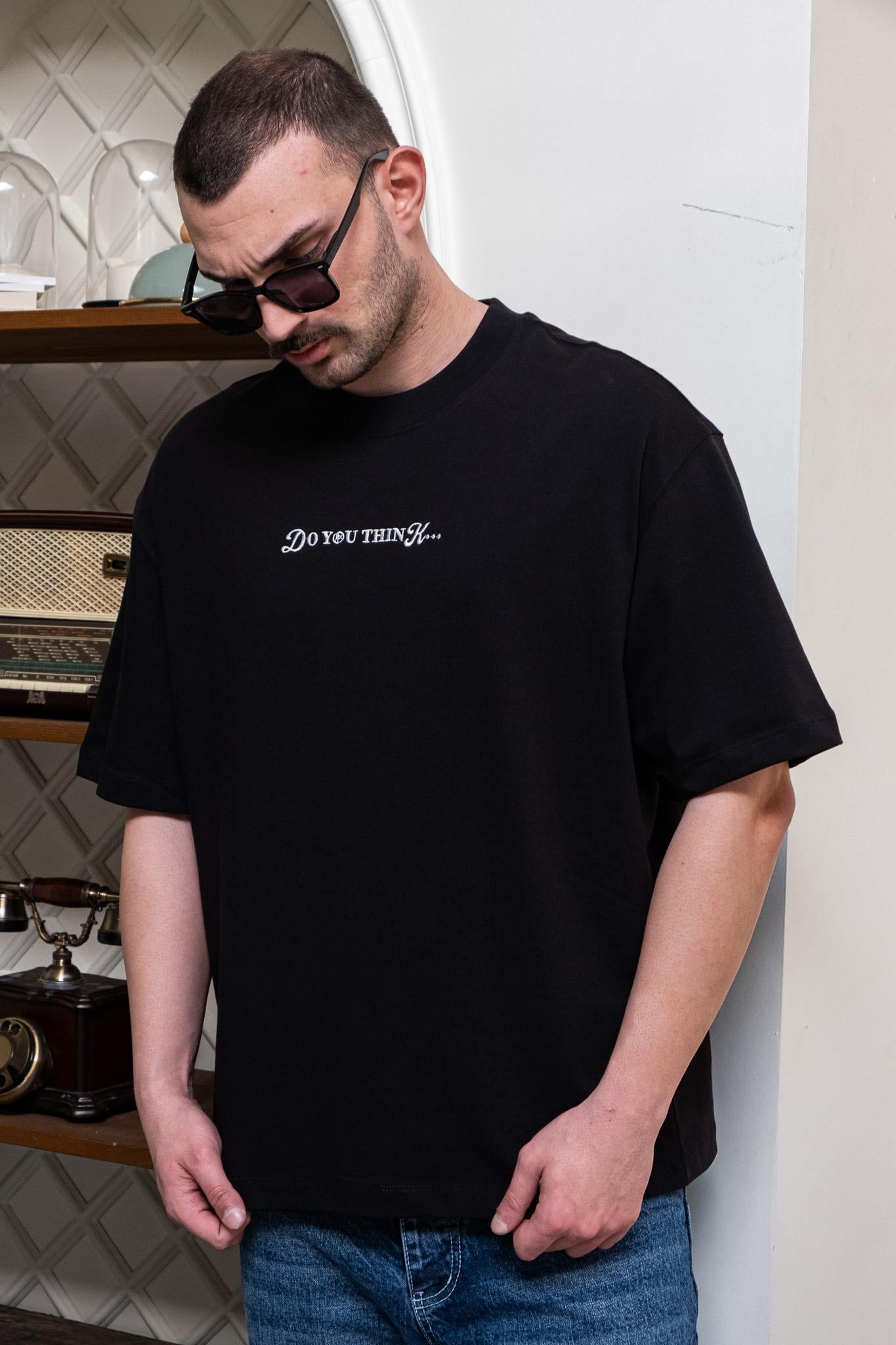 Vintage Oversize Sırt Baskılı Erkek T-Shirt (TSS40)