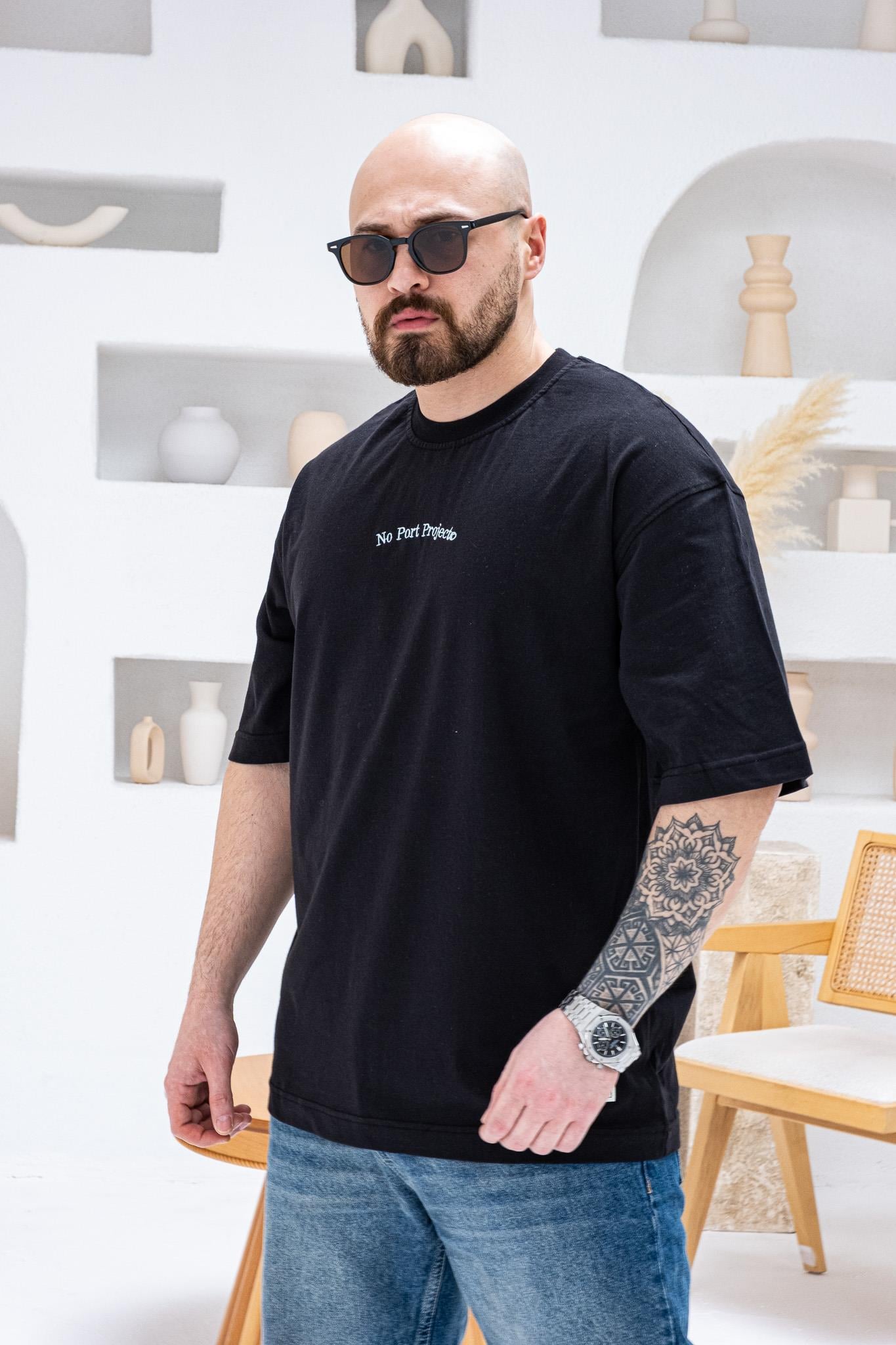 Yacht Sırt Baskılı Rahat Kalıp T-Shirt(TSS69)