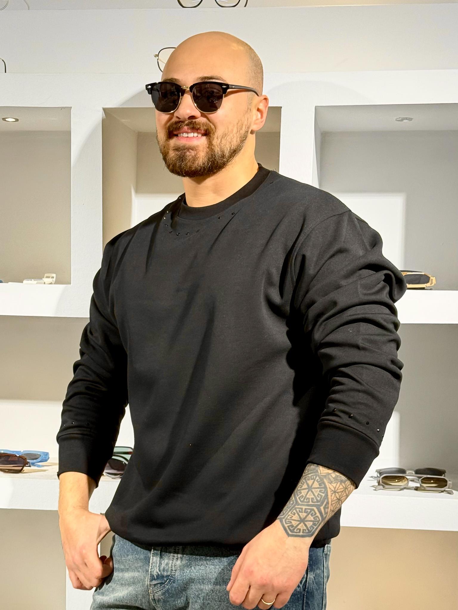 Yakası Taşlı Oversize Sweatshirt (SVTS86)
