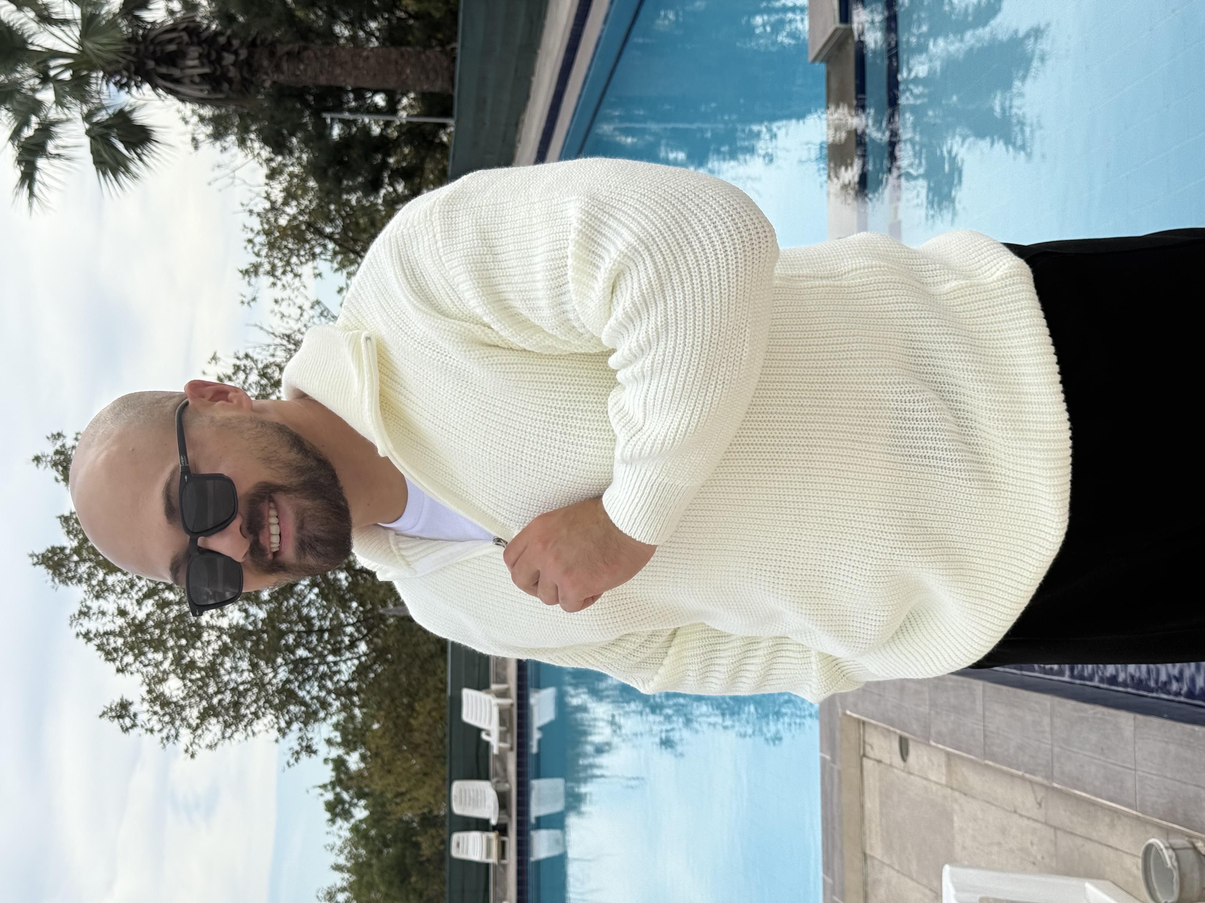 Yarım Fermuarlı Oversize Örme Kazak (SVTB48)