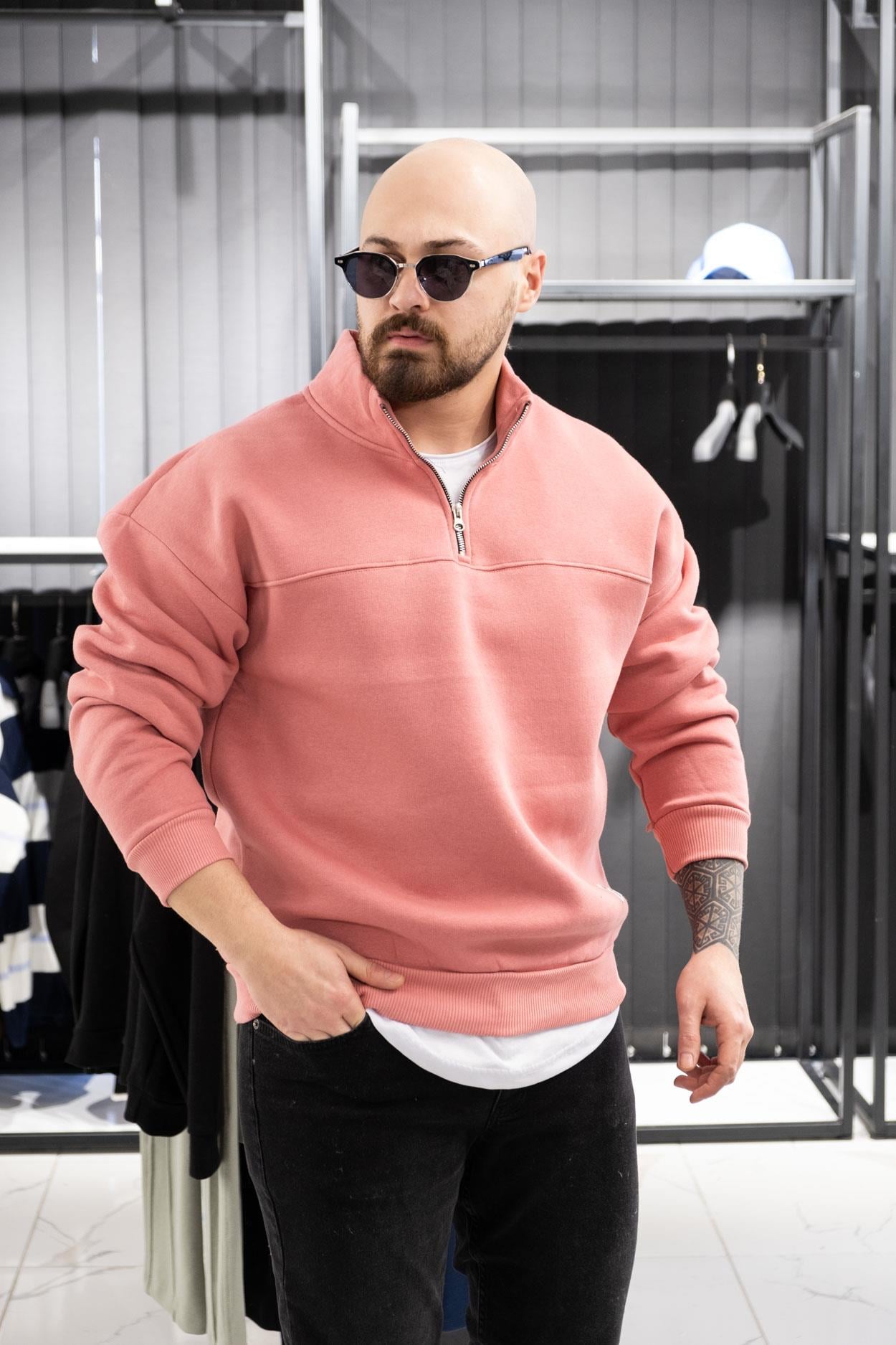 Yarım Fermuarlı Şardonlu Sweatshirt (K-SWTP14)