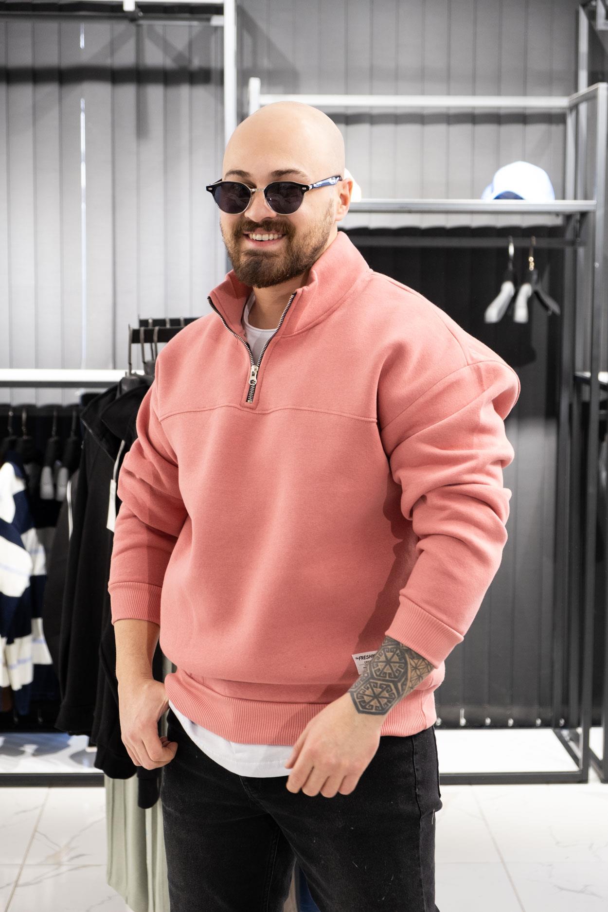 Yarım Fermuarlı Şardonlu Sweatshirt (K-SWTP14)