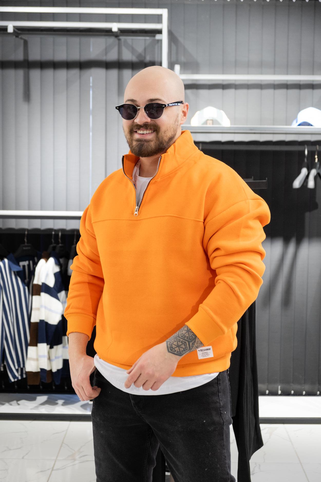 Yarım Fermuarlı Şardonlu Sweatshirt (K-SWTT14)