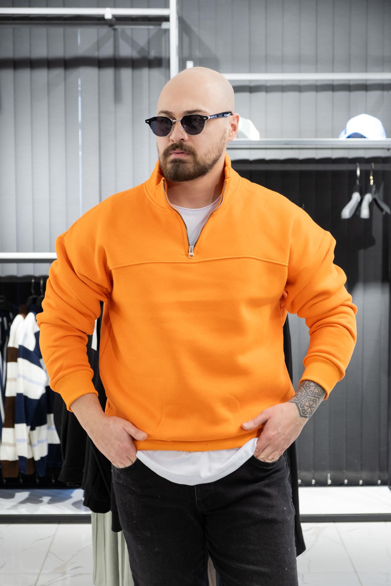 Yarım Fermuarlı Şardonlu Sweatshirt (K-SWTT14)
