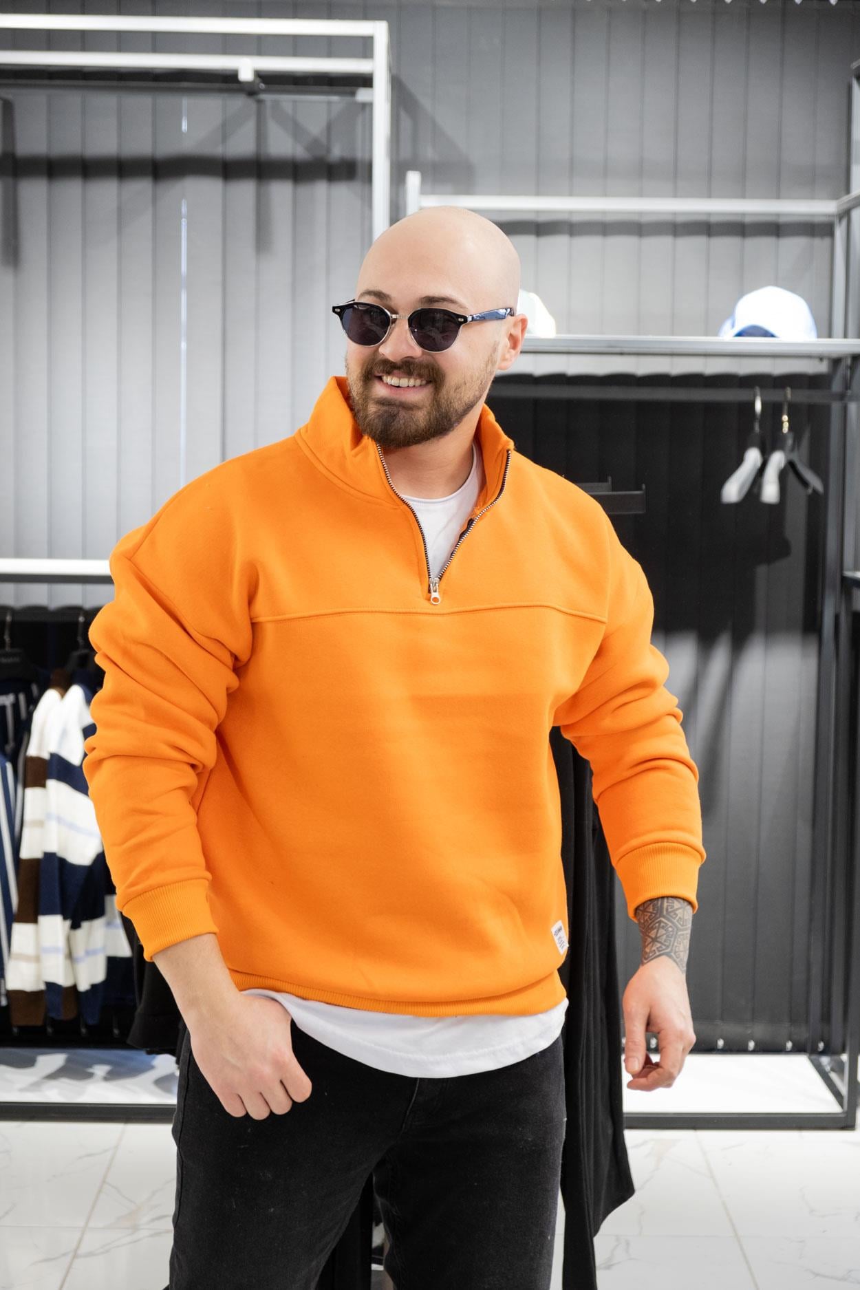 Yarım Fermuarlı Şardonlu Sweatshirt (K-SWTT14)