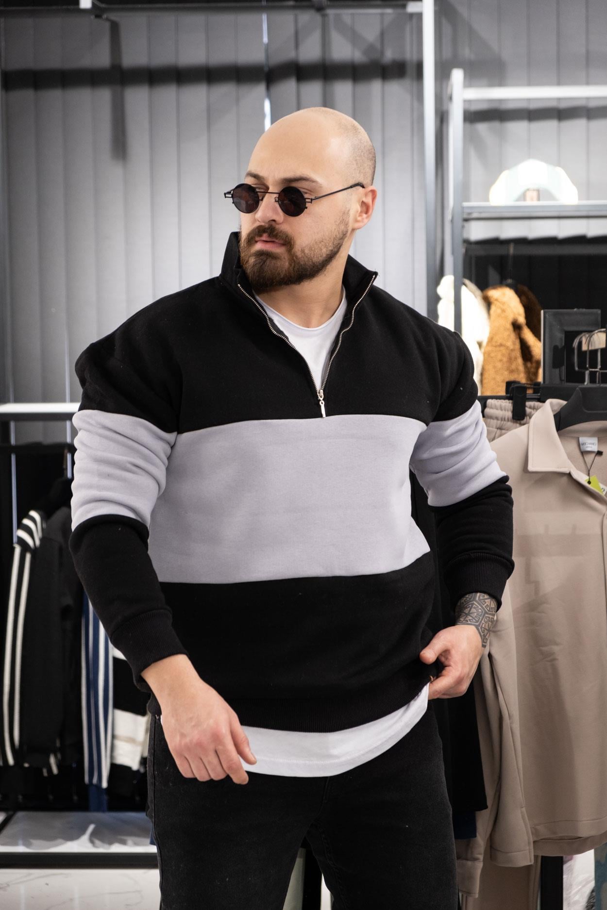 Yarım Fermuarlı Şardonlu Sweatshirt (K-SWTS9)