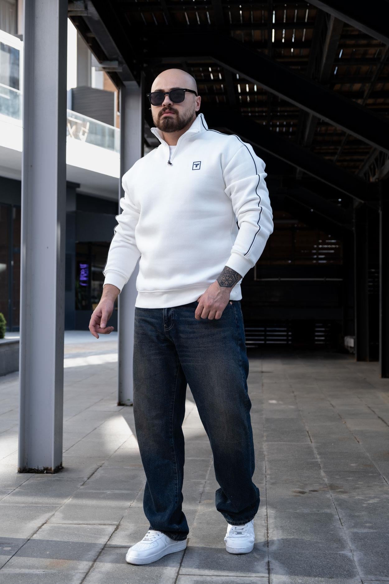 Yarım Fermuarlı Şardonlu Sweatshirt (SVTB30)