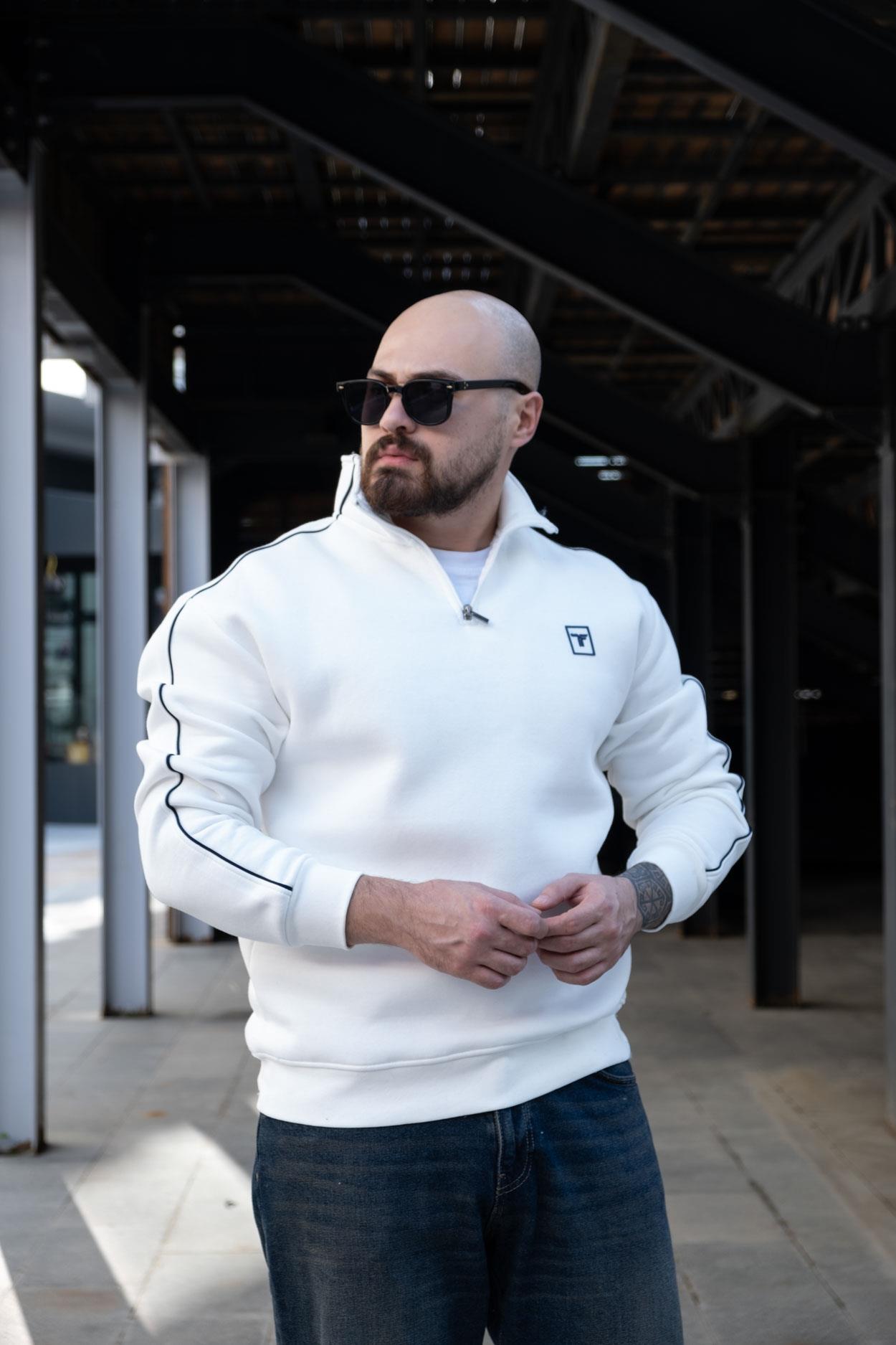 Yarım Fermuarlı Şardonlu Sweatshirt (SVTB30)