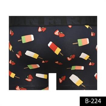 %100 Pamuk/Likra Kumaş Desenli Boxer